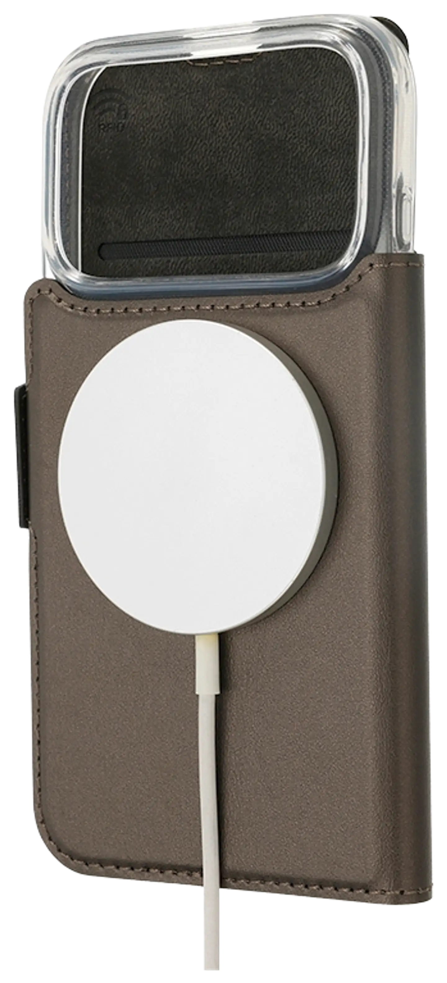 Wave MagSafe -yhteensopiva Book Case, Apple iPhone 17 Pro, taupe - 2
