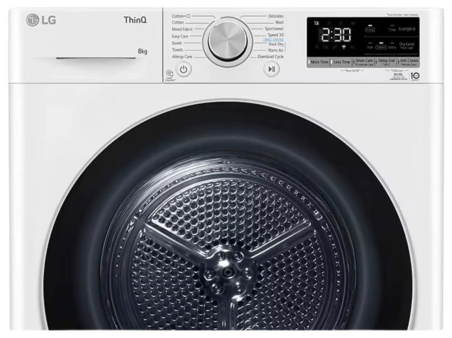 LG kuivausrumpu RH80V9AV7N 8kg valkoinen - 6