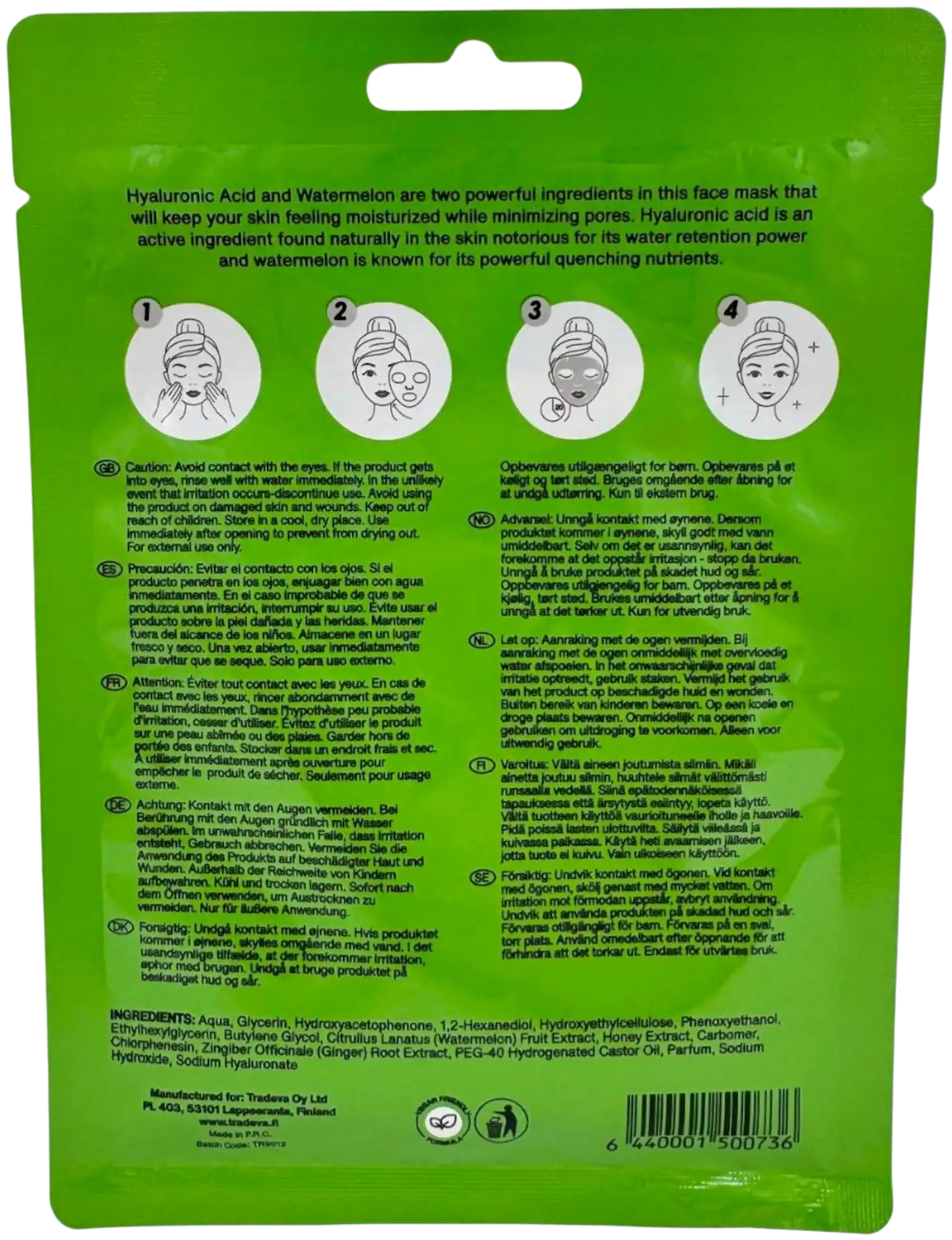 OLIVIA'S kasvonaamio hyaluroni & vesimeloni - 2