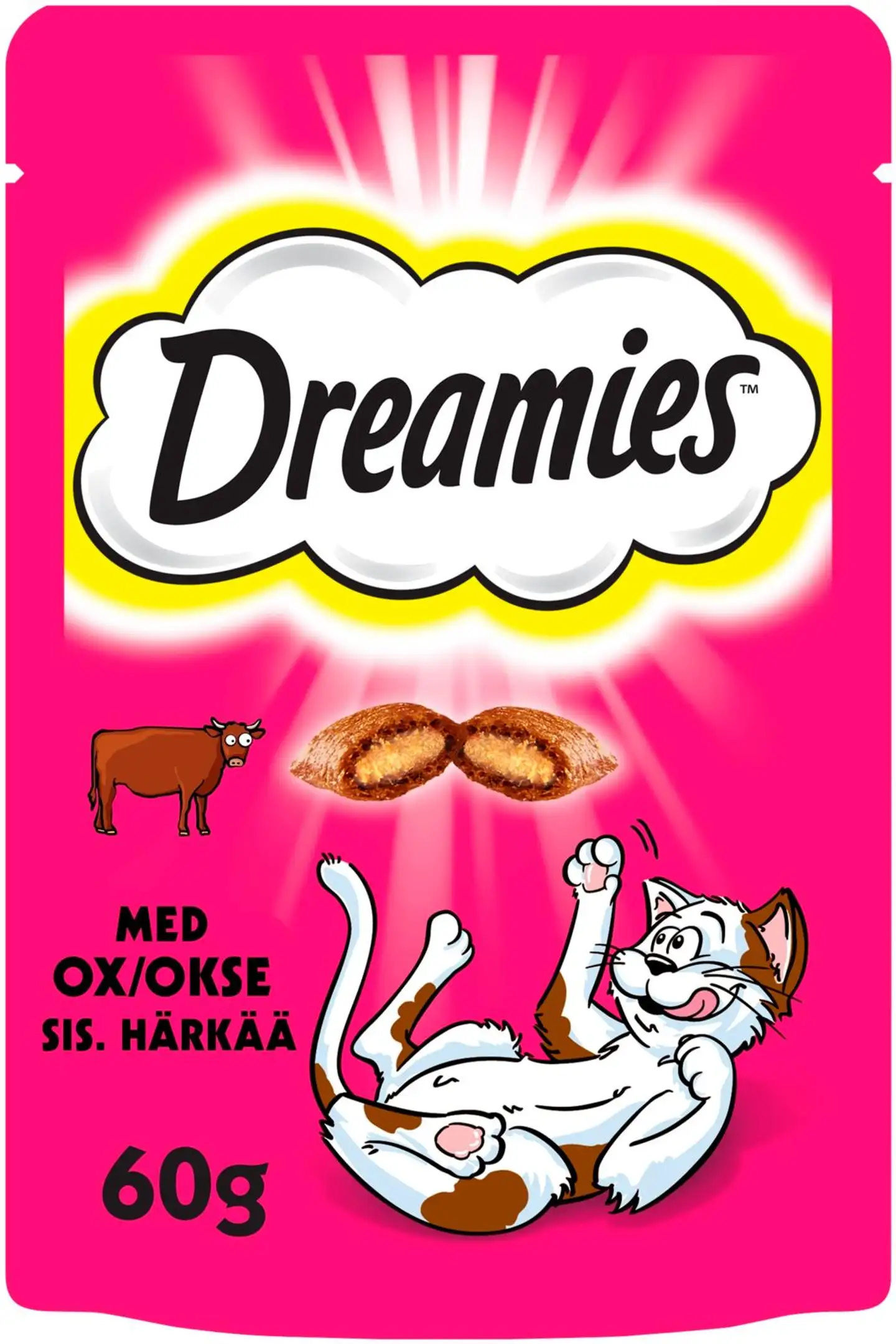 Dreamies sis. Härkää - Kissanherkku pussissa - (60 g)