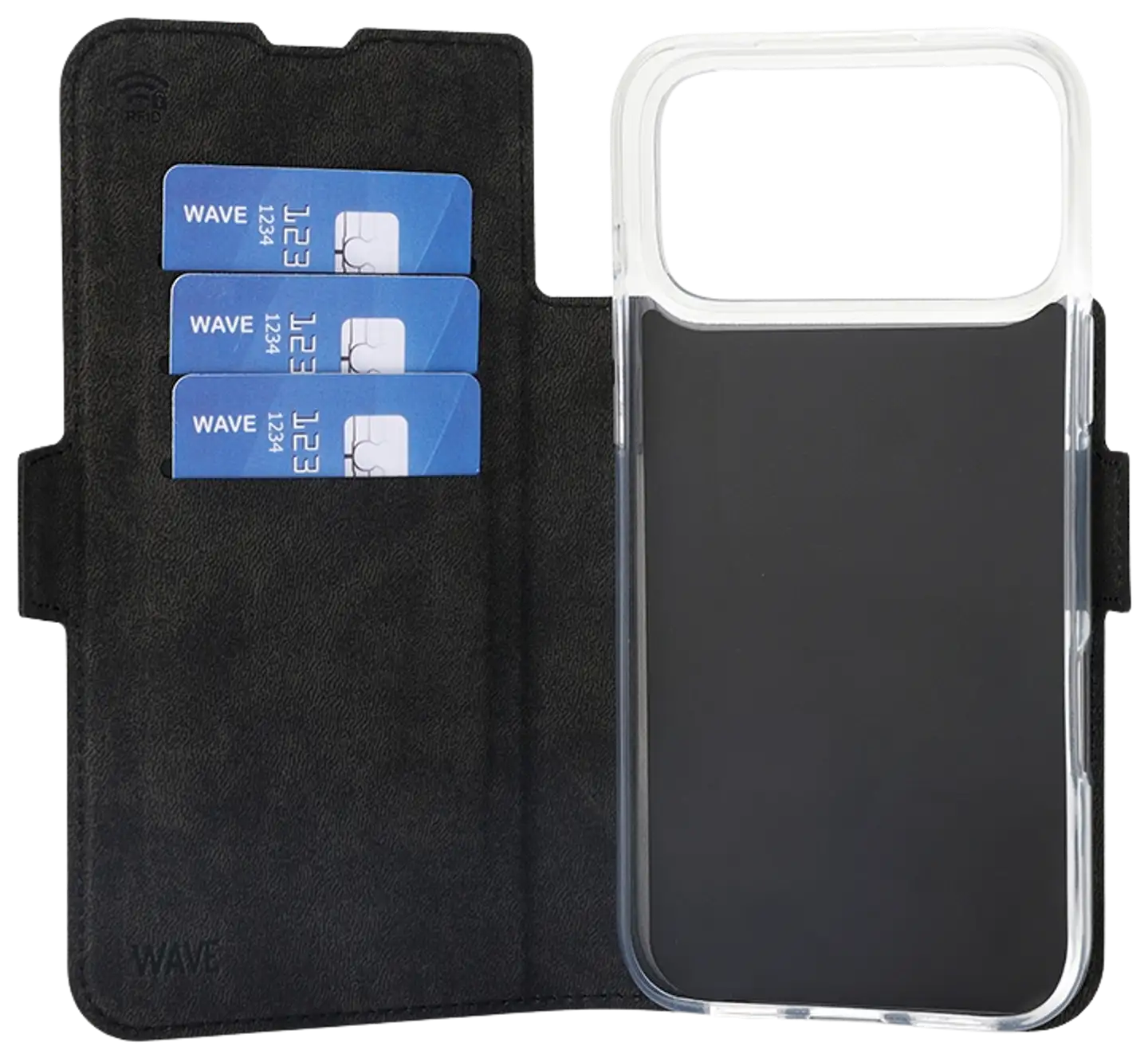Wave MagSafe -yhteensopiva Book Case, Apple iPhone 17 Pro Max, musta - 4