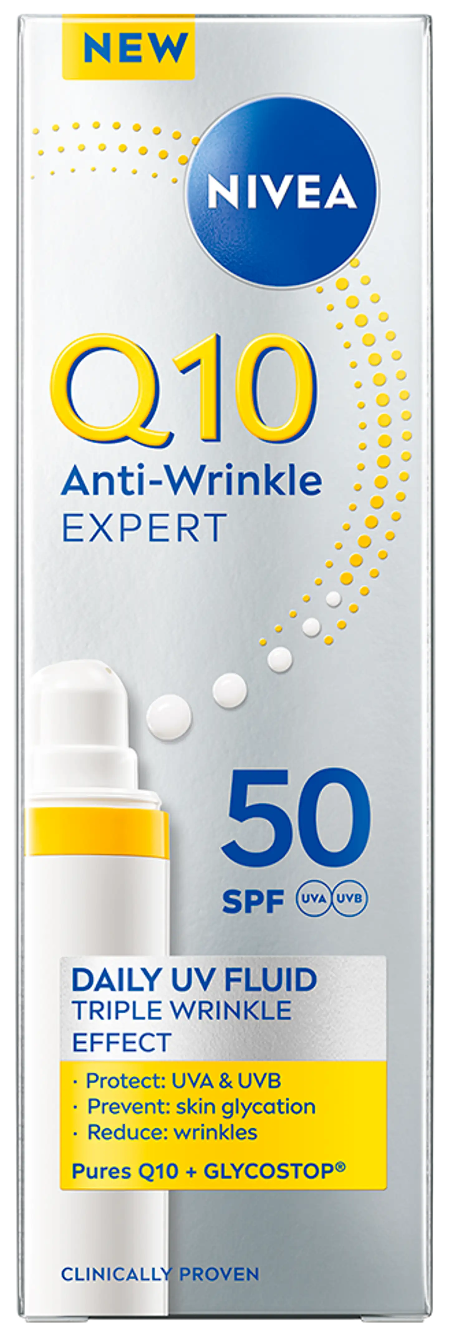 NIVEA 40ml Q10 Anti-Wrinkle Expert Daily UV Fluid SK50 -päivävoide
