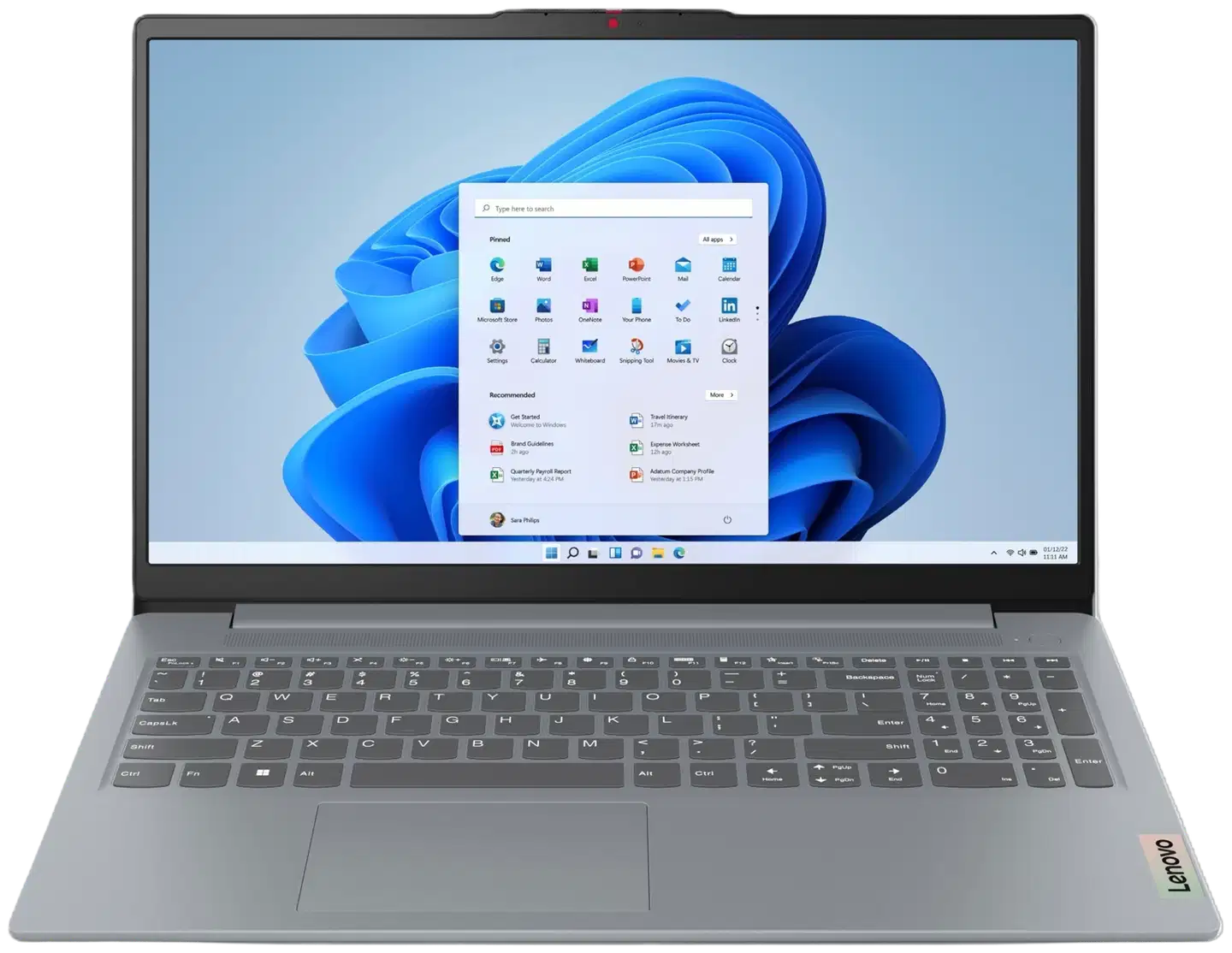 Lenovo Ideapad Slim 3 kannettava tietokone 82X700KFMX 15.6" FHD, Intel-U300, 8GB, 128GB, W11S - 1