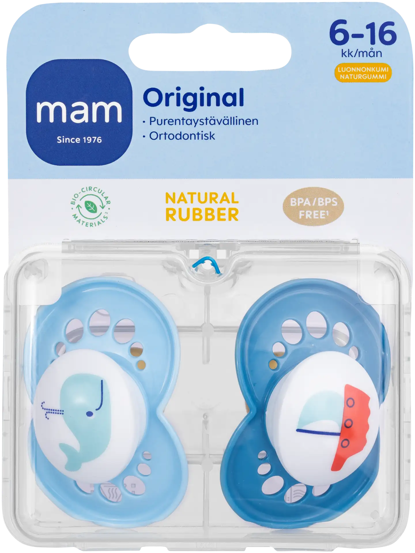 MAM Original 6-16kk luonnonkumi 2kpl tutti