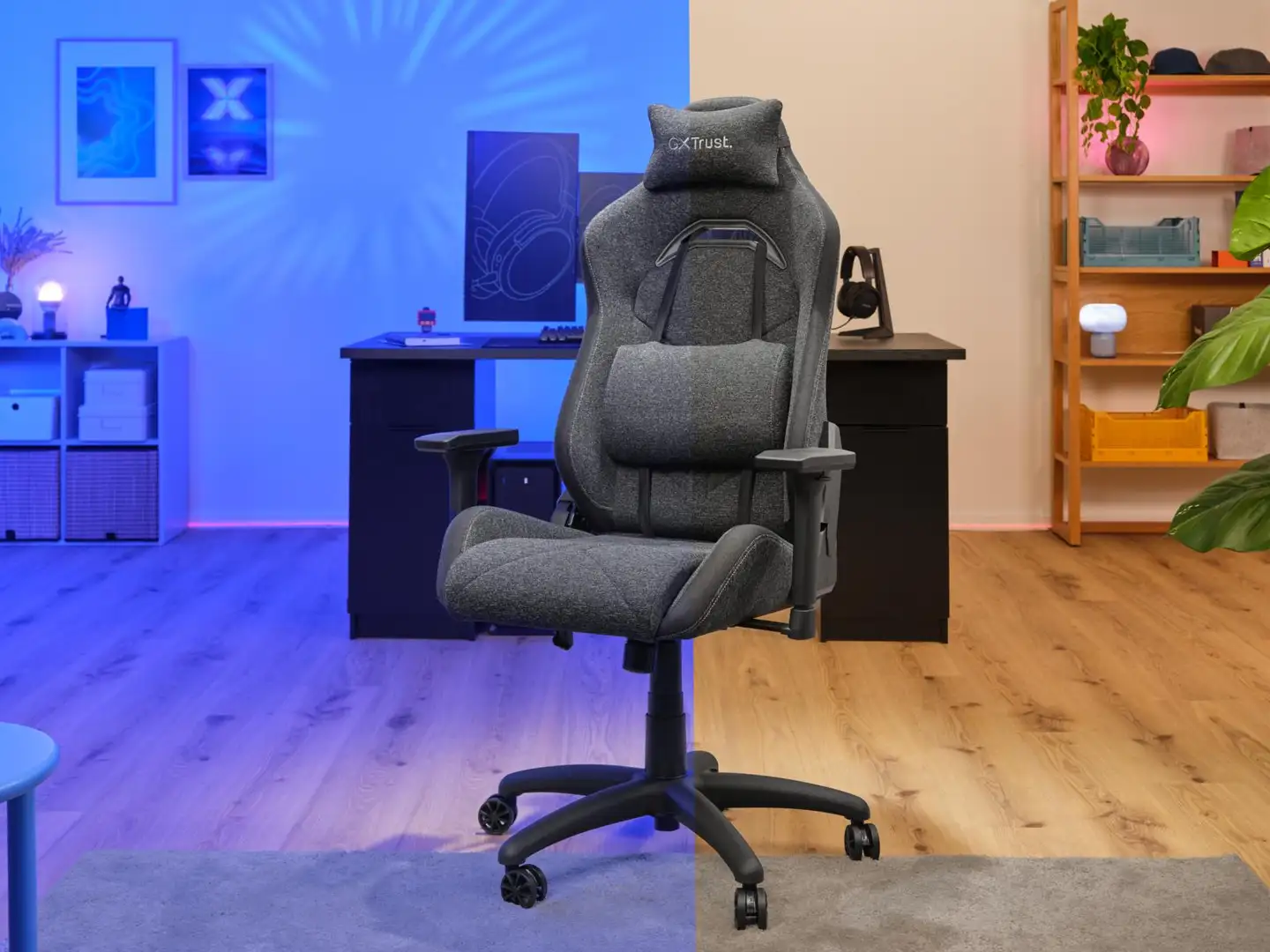 Trust Kangaspäällysteinen pelituoli GXT 723 Ruya harmaa - 13