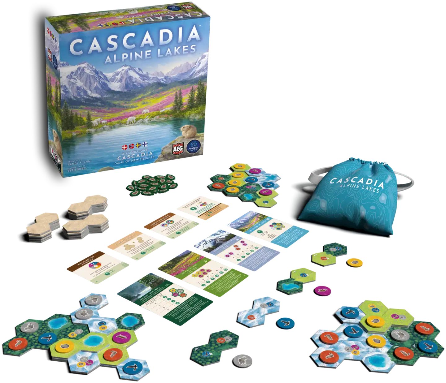 Cascadia Alpine Lakes Nordic -lautapeli - 2