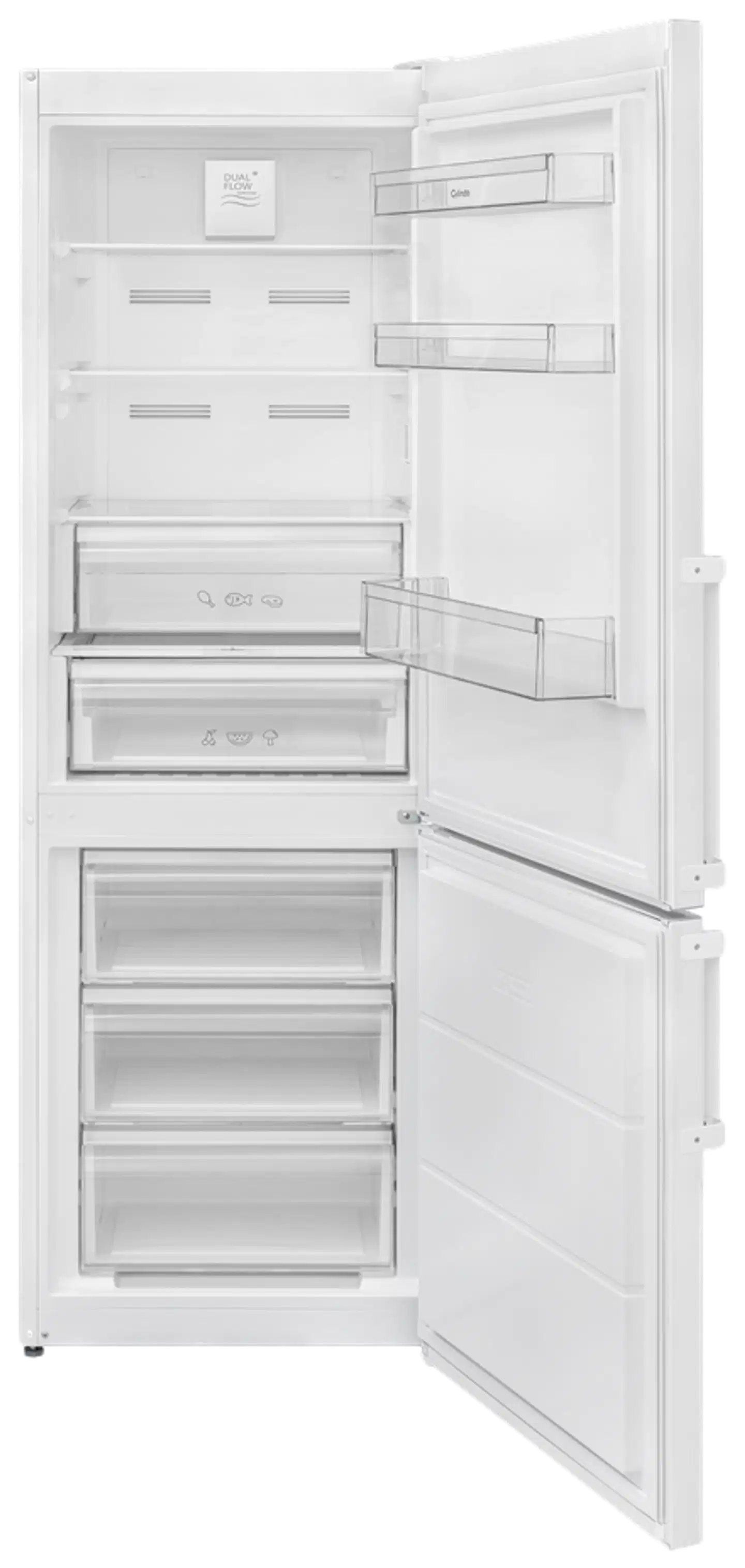 Cylinda jääkaappipakastin KF2385XNHE, leveys 60 cm, korkeus 186 cm, valkoinen - 2