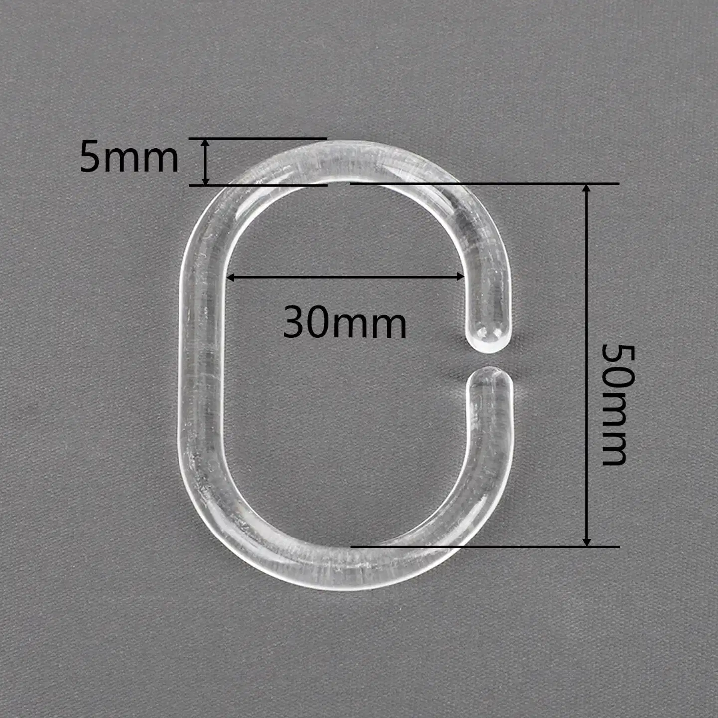 Ihanin suihkuverhorenkaat läpinäkyvä 10 kpl - 4