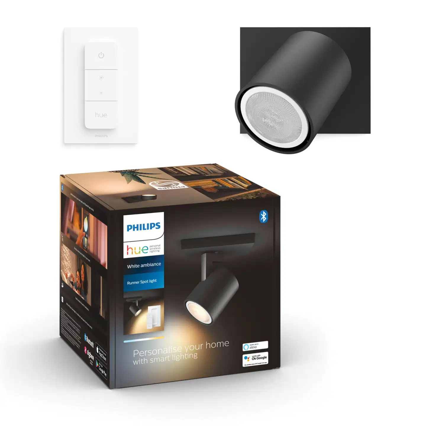 Philips Hue Runner -kohdevalaisin 4.2W 2200-6500K 400LM musta - 3