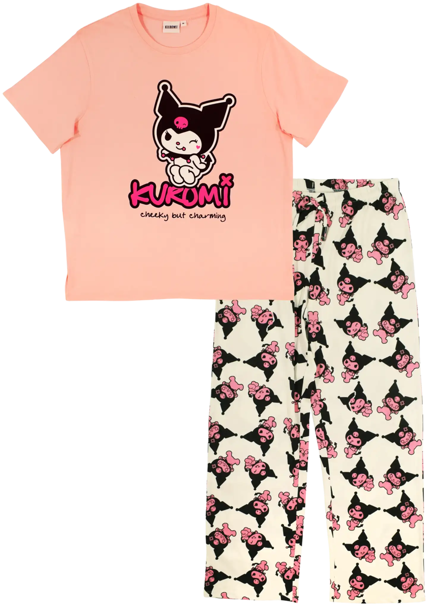 Kuromi naisten pyjama - Pink/white