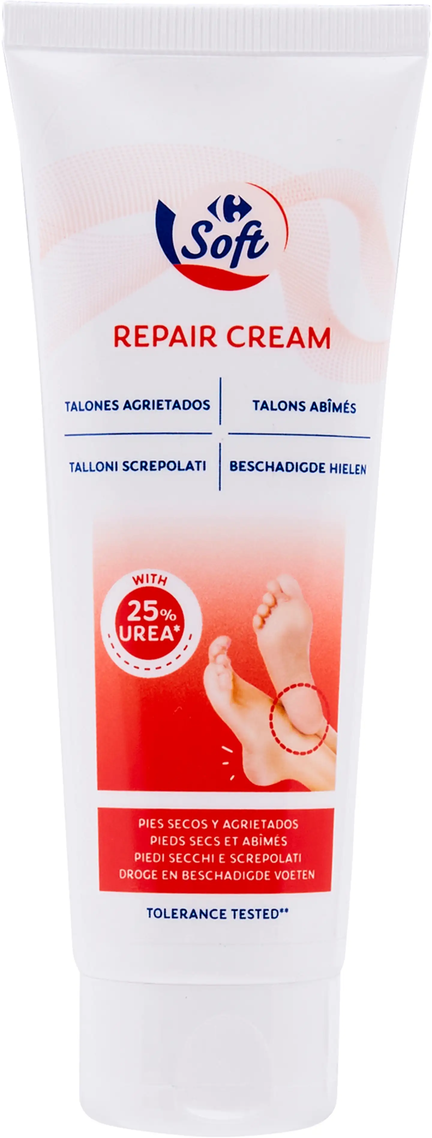 Carrefour Soft Repair Cream jalkavoide kantapäille 125 ml - 1