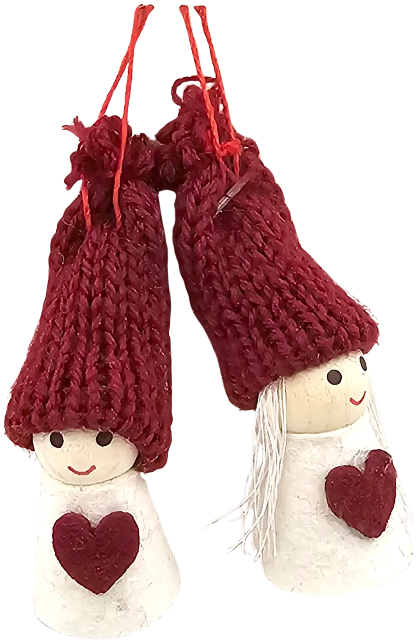 J.K. Primeco koristetontut mini Sydän punavalkoinen 2kpl