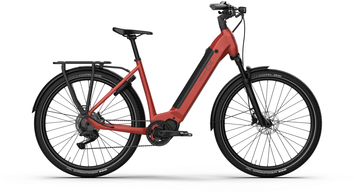 Helkama CX 27,5" Kaupunkisähköpyörä 9-vaihdetta runko 50 cm punainen - 1