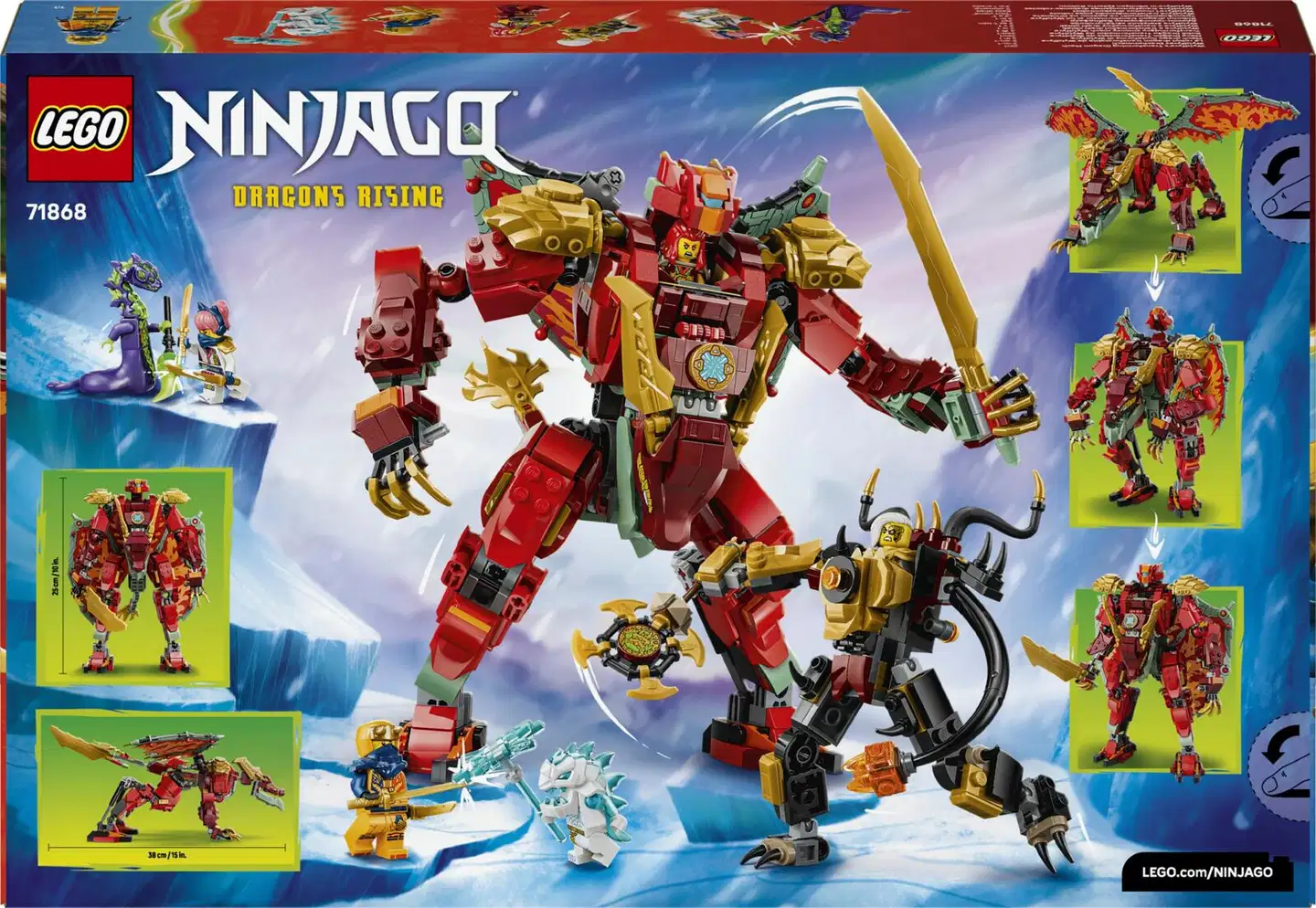 LEGO® Ninjago 71868 Wyldfyren muuntautumiskykyinen lohikäärmerobotti - 4