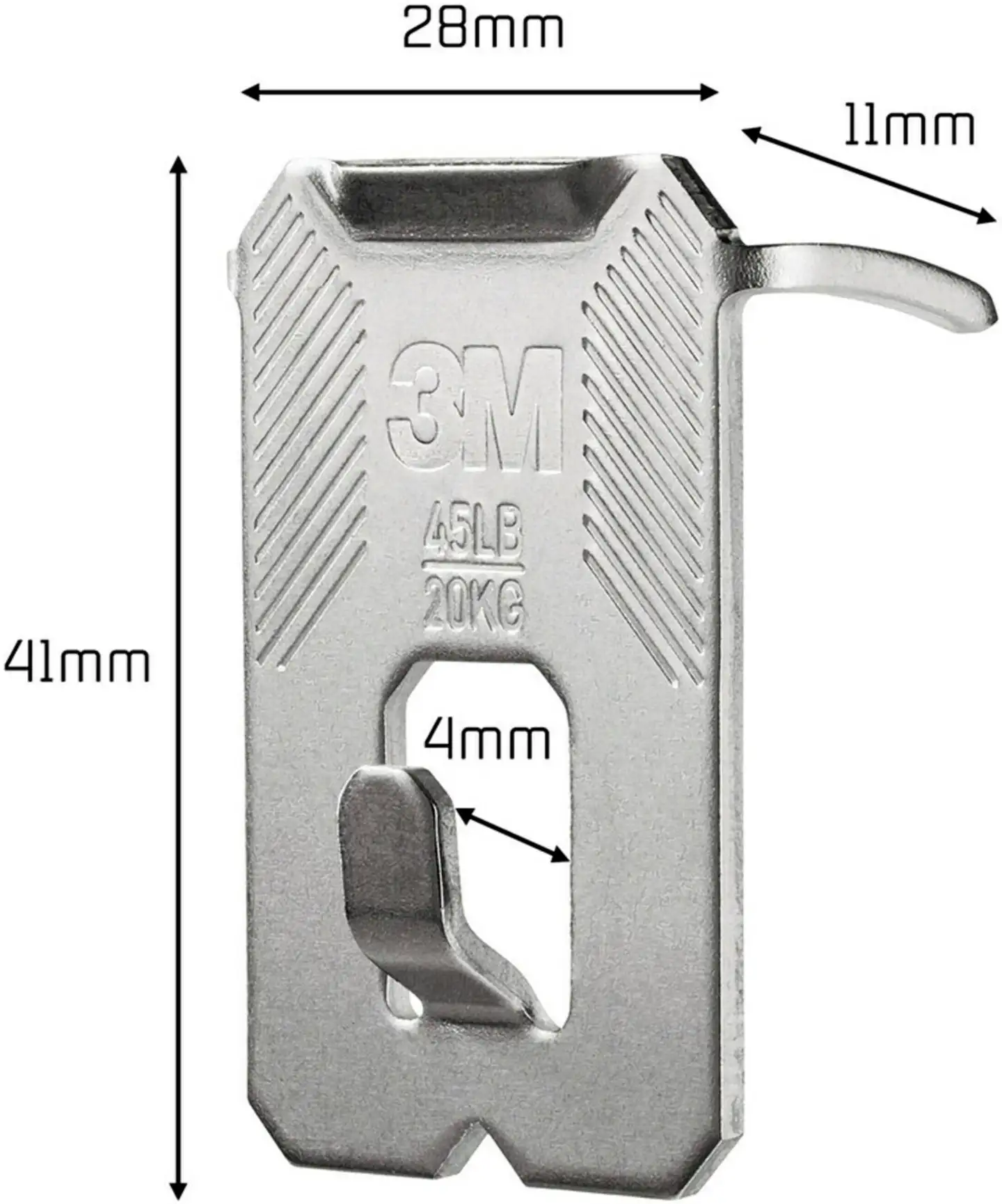 3M CLAW™-taulukoukku kipsilevylle, 20 kg 3PH20-2UKN, 2 ripustuskoukkua - 12