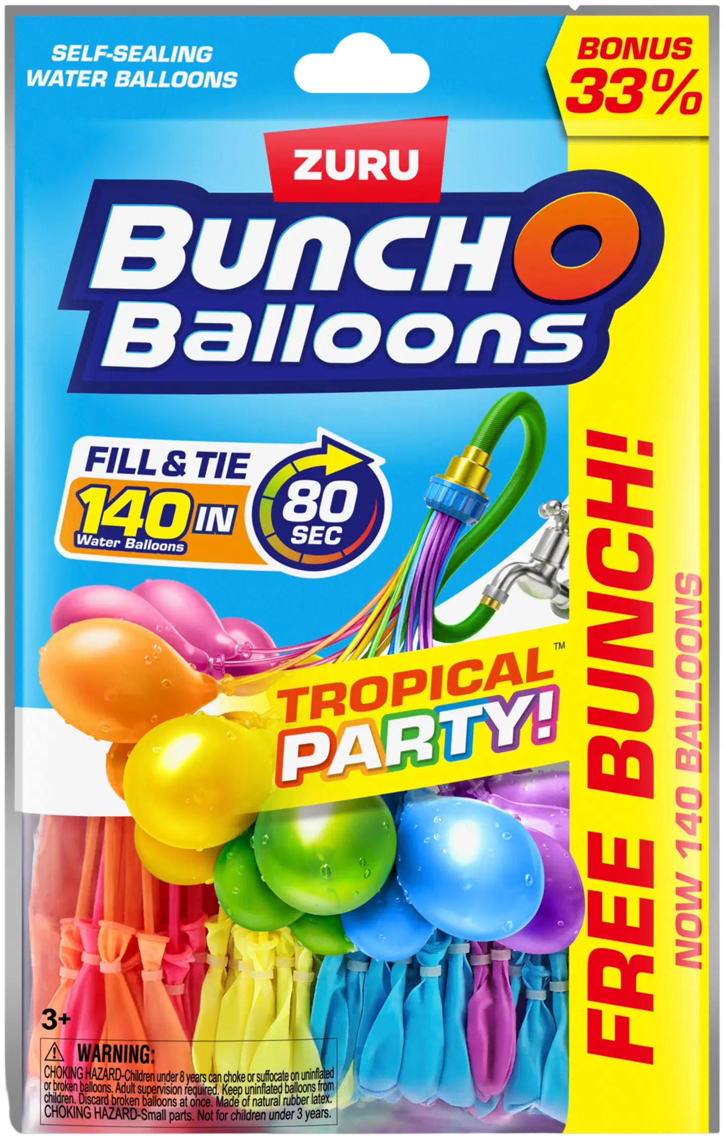 Bunch O Balloons vesipallot Tropical Party 140 kpl - 2