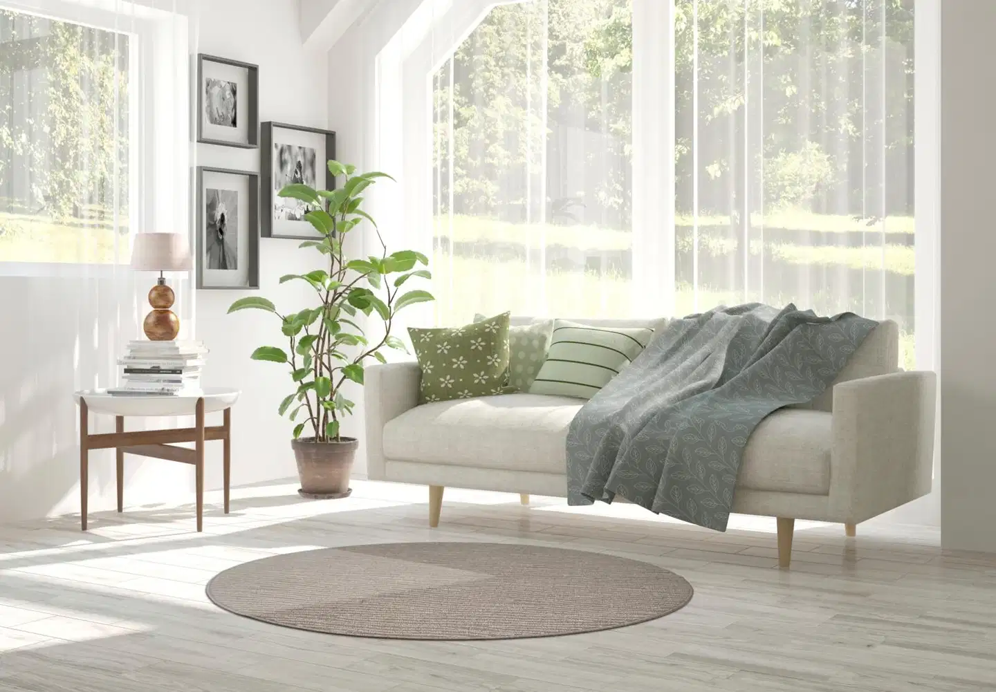 House matto Lyra 133 cm pyöreä sand beige - 5