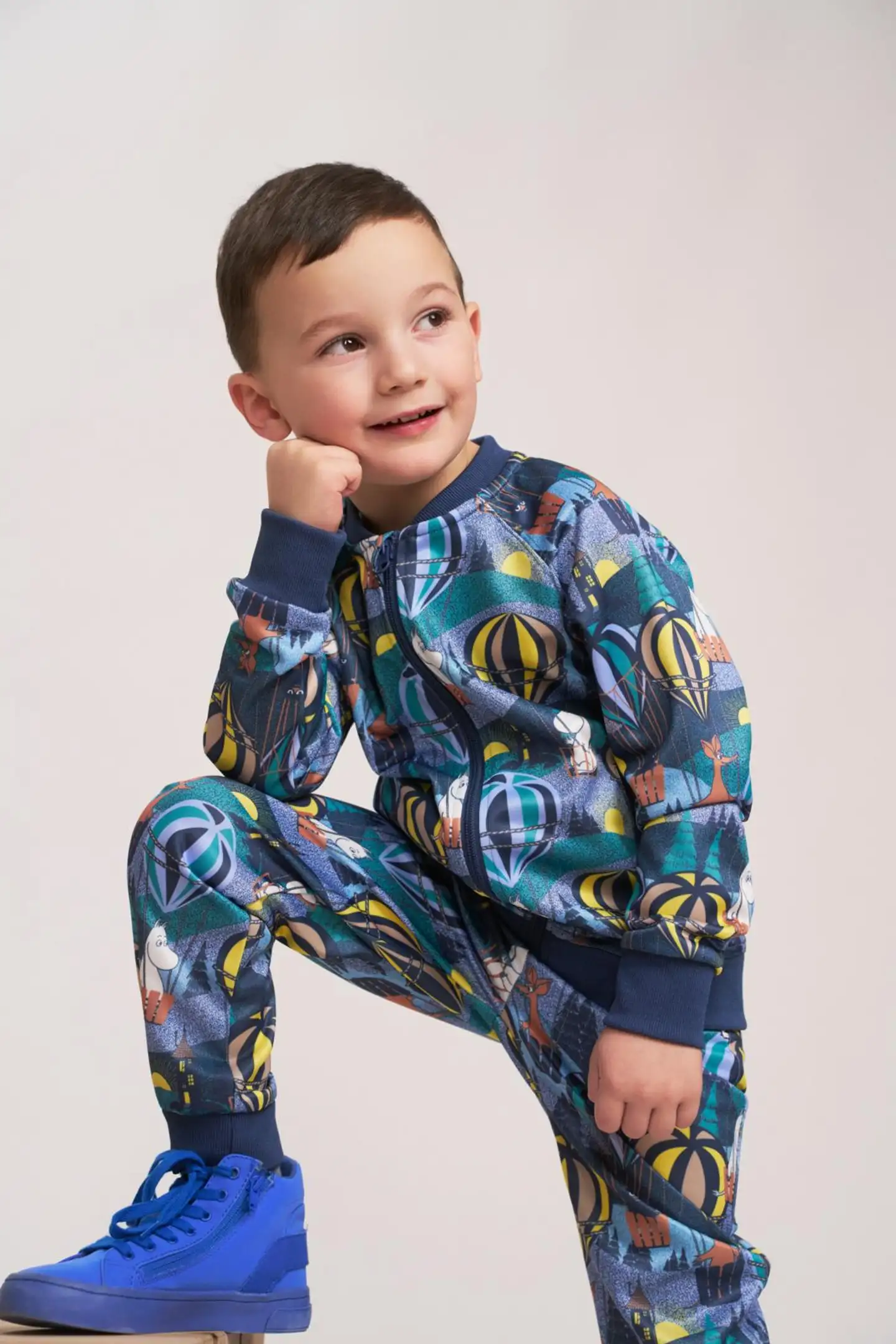 Muumi lasten verkkatakki Aamulento 591368 - SININEN - 4