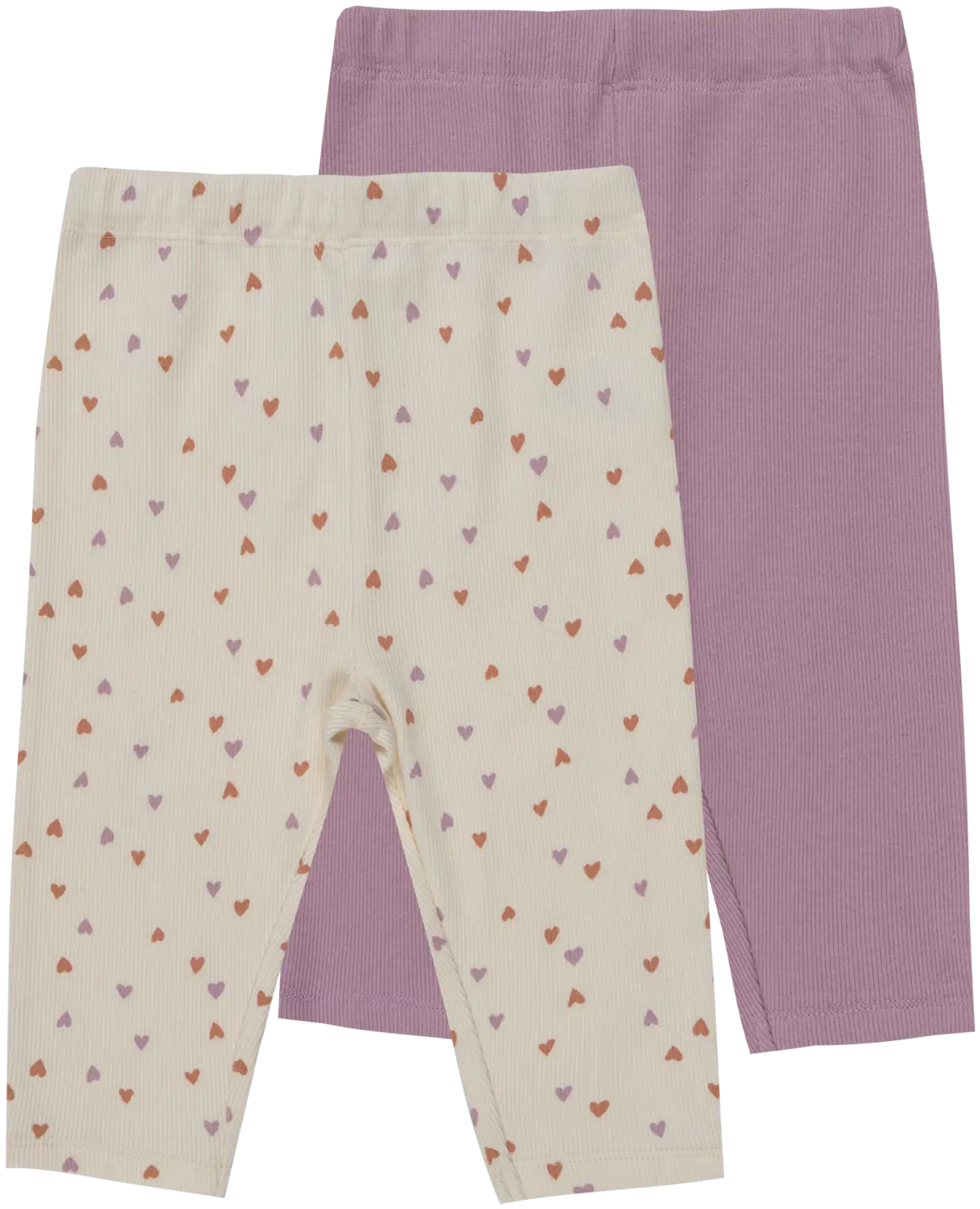 Ciraf vauvojen ribbileggingsit Sydän 250B263112 2-pack - Gardenia AOP & Dawn Pink - 1
