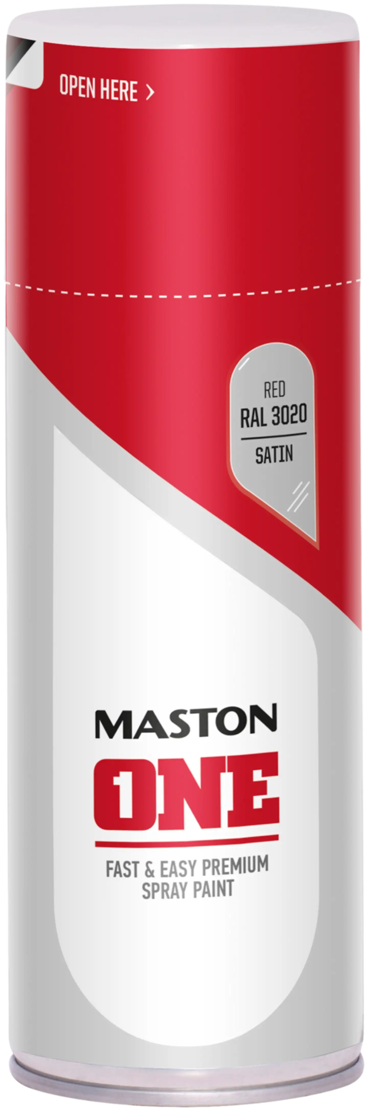 Maston spraymaali ONE 400 ml punainen RAL3020 satiini