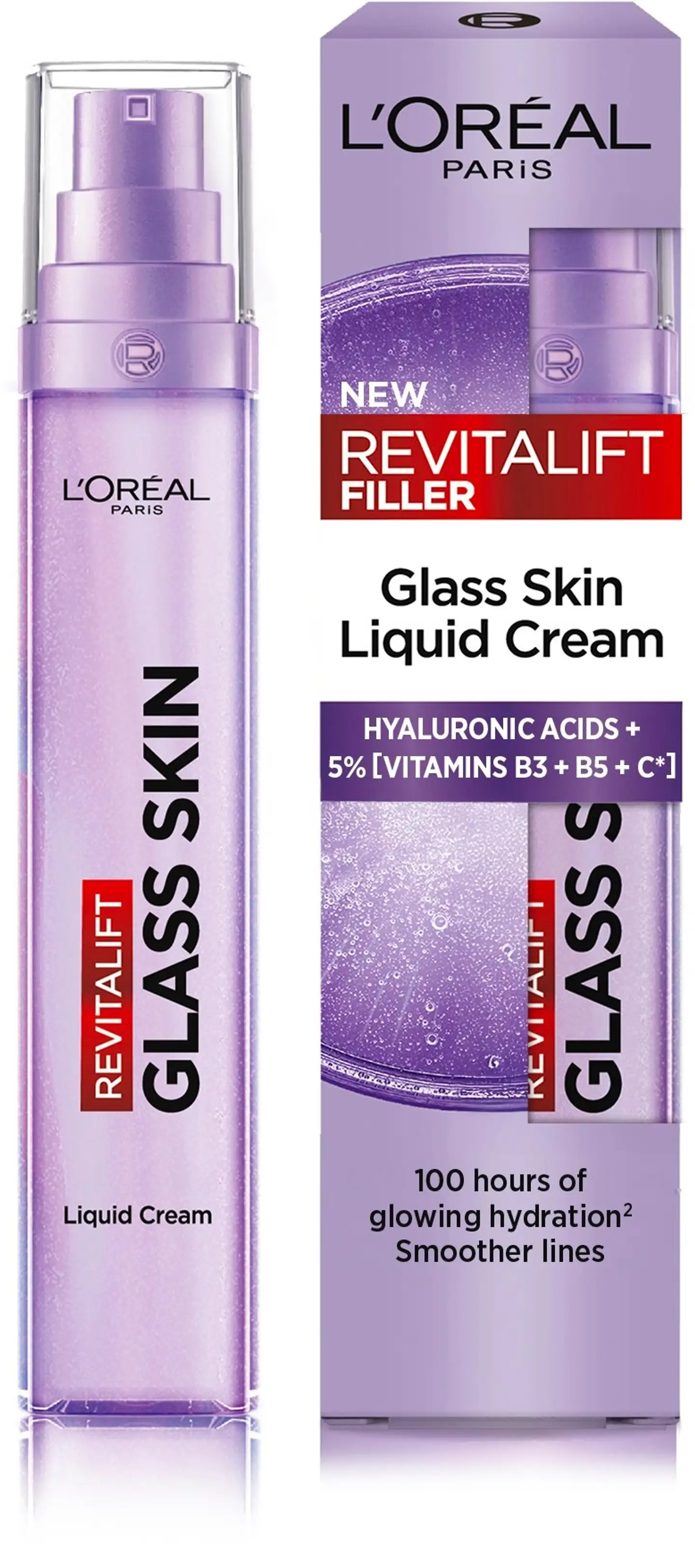 L'Oréal Paris Revitalift Filler Glass Skin Nestemäinen Päivävoide normaalille iholle 50 ml - 2