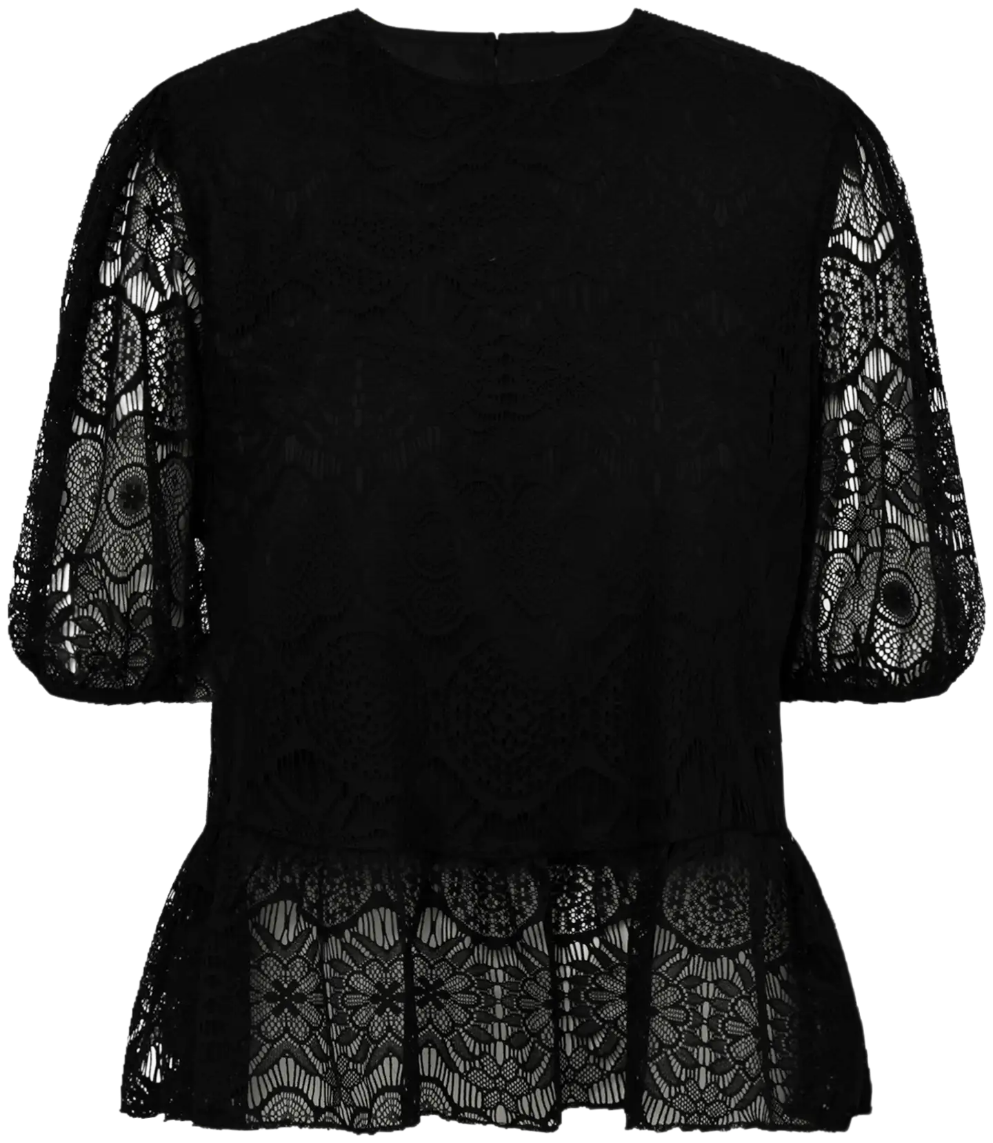 NOW Classic naisten pitsipusero 127112 - Black lace - 1