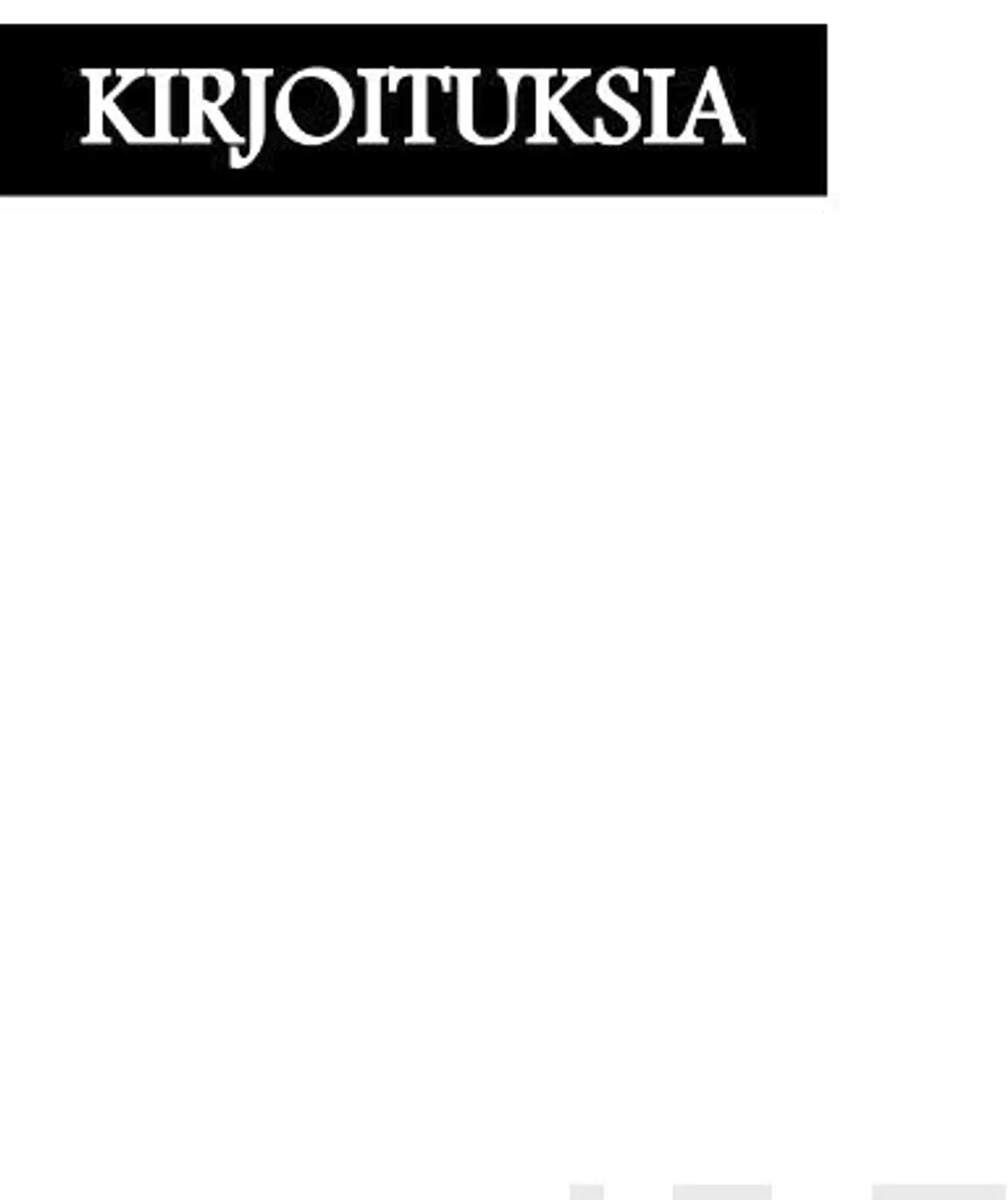 Kirjoituksia