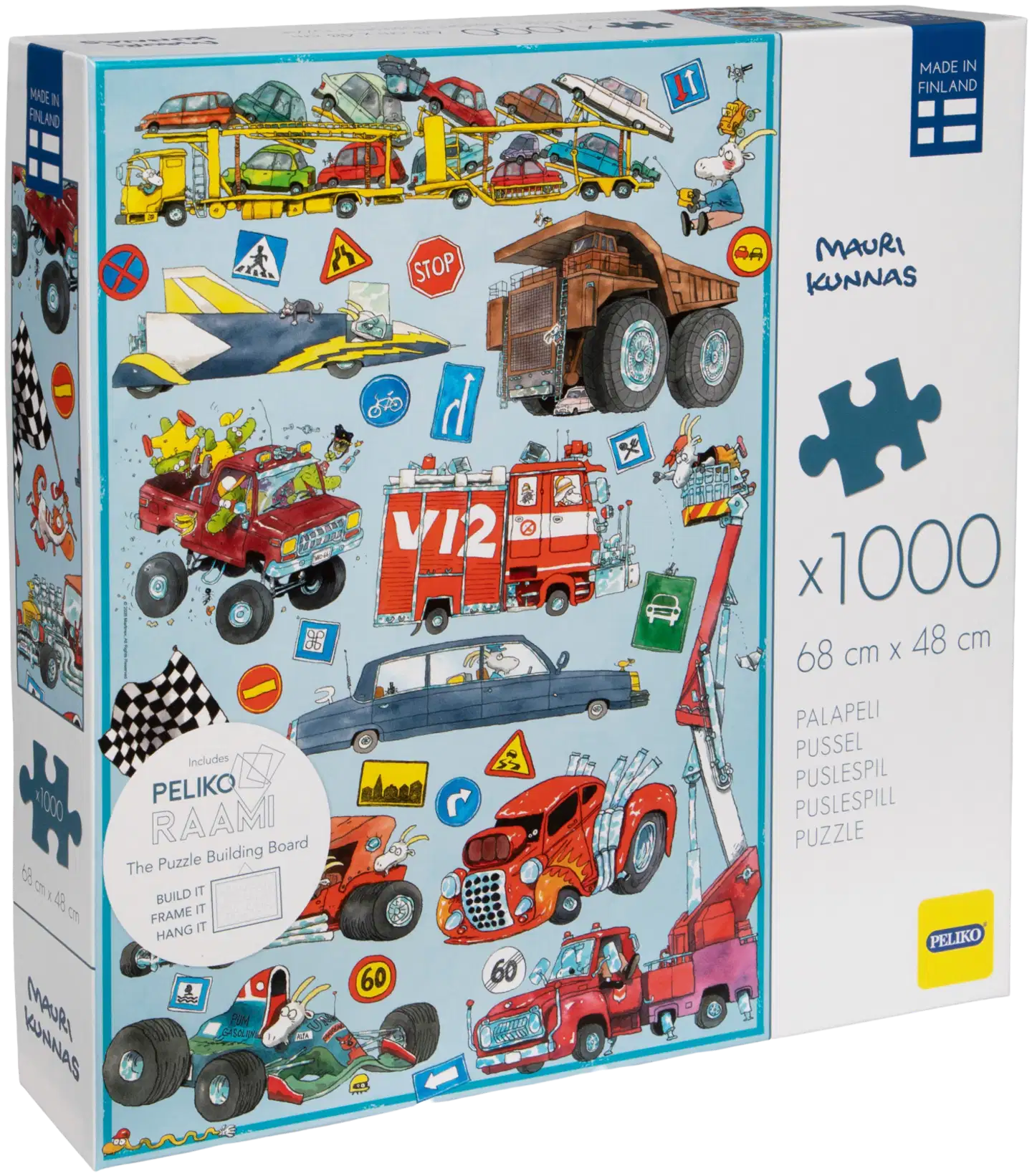 Peliko palapeli Mauri Kunnas 1000 palaa Hauskat Autot - 1