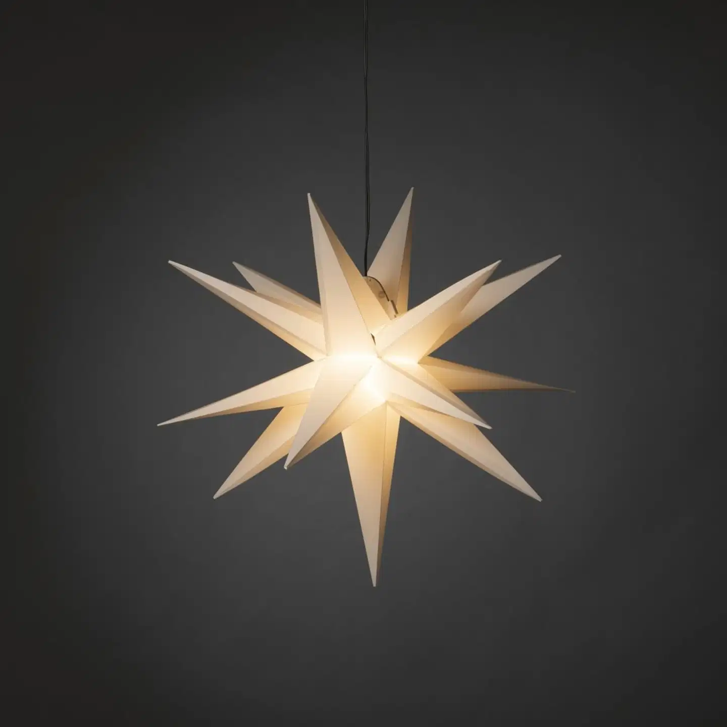 Konstsmide 3-D Tähti 5970-200, 60cm, valkoinen, liitosjohdolla, myös ulkokäyttöön, 12V/IP44 - 4