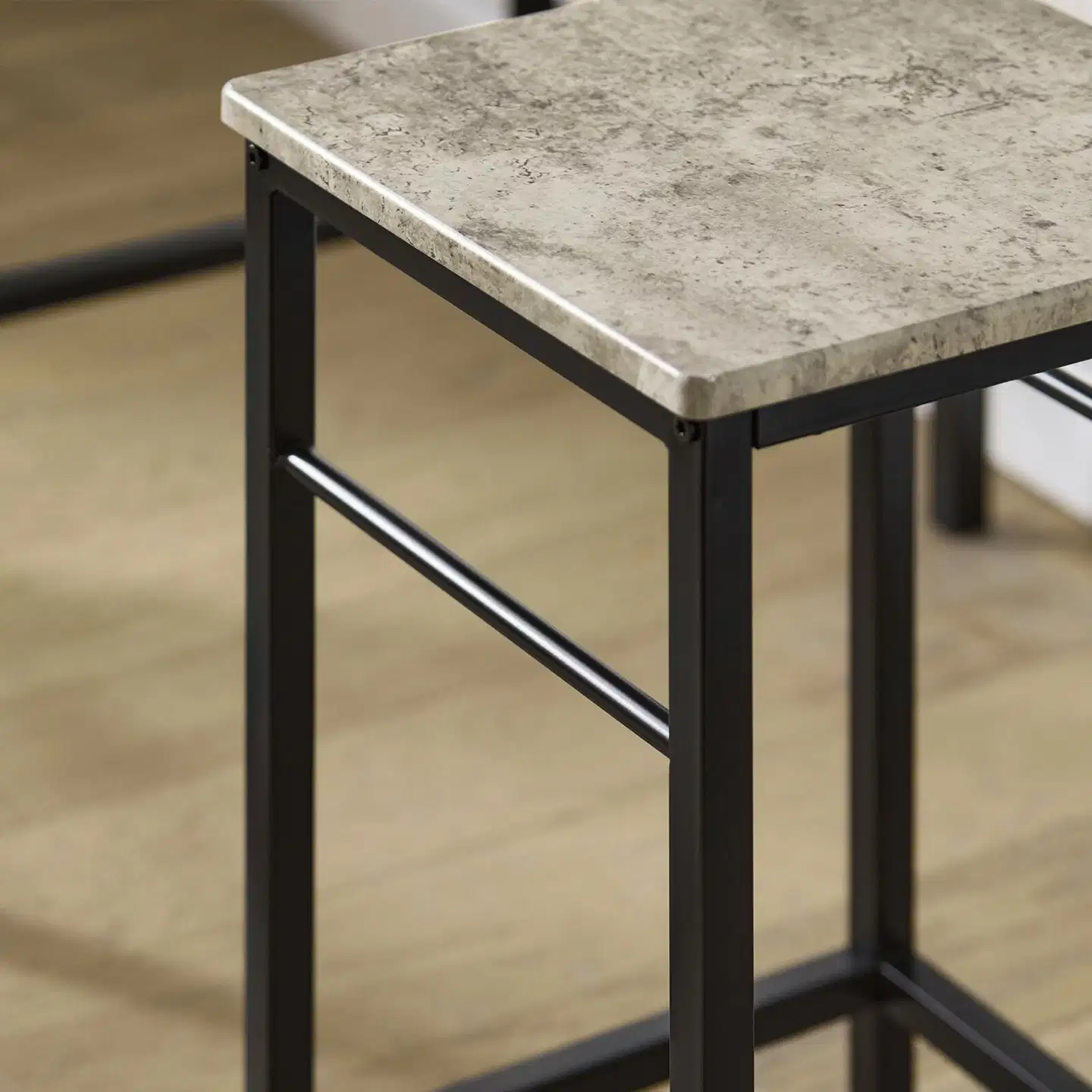 SoBuy baaripöytäsetti harmaa OGT10-HG - 5