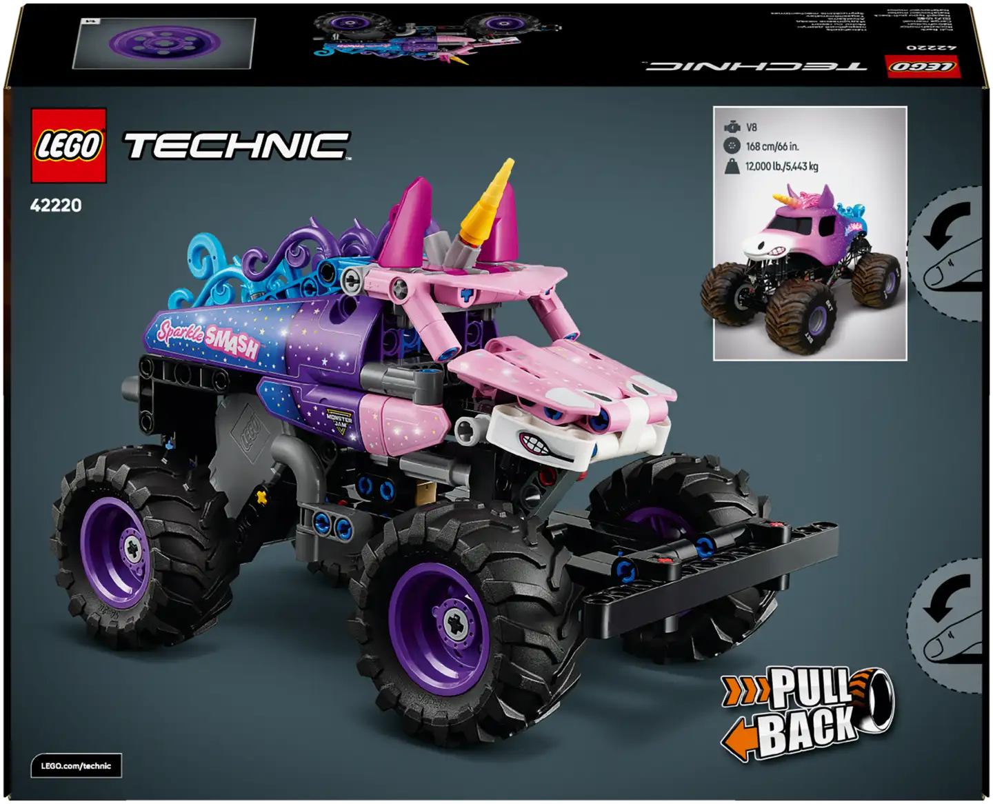 LEGO® Technic 42220 Monster Jam™ Sparkle Smash™ vetomoottorilla - 5