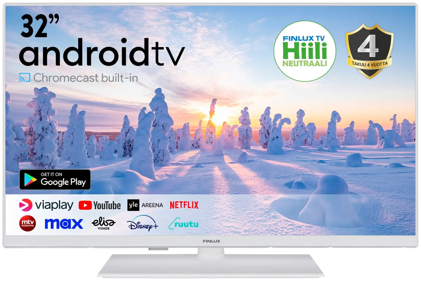 Finlux 32" FullHD Android Smart LED TV 32G8.2WCI valkoinen - 3