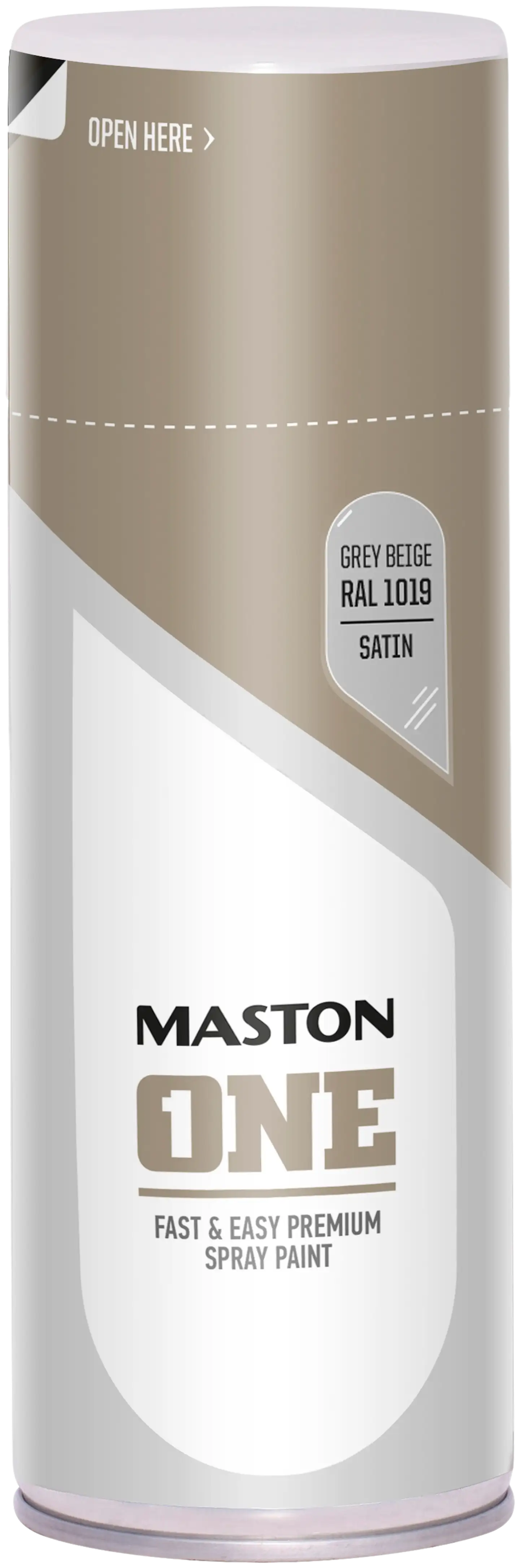 Maston spraymaali ONE 400 ml harmaabeige RAL1019 satiini