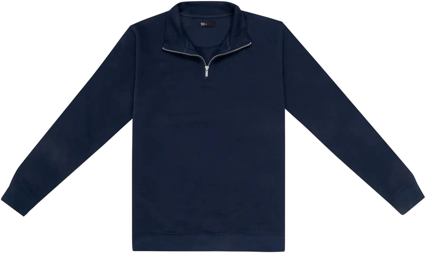 TEX miesten collegepaita Half zip I978941 - NAVY 2 - 1