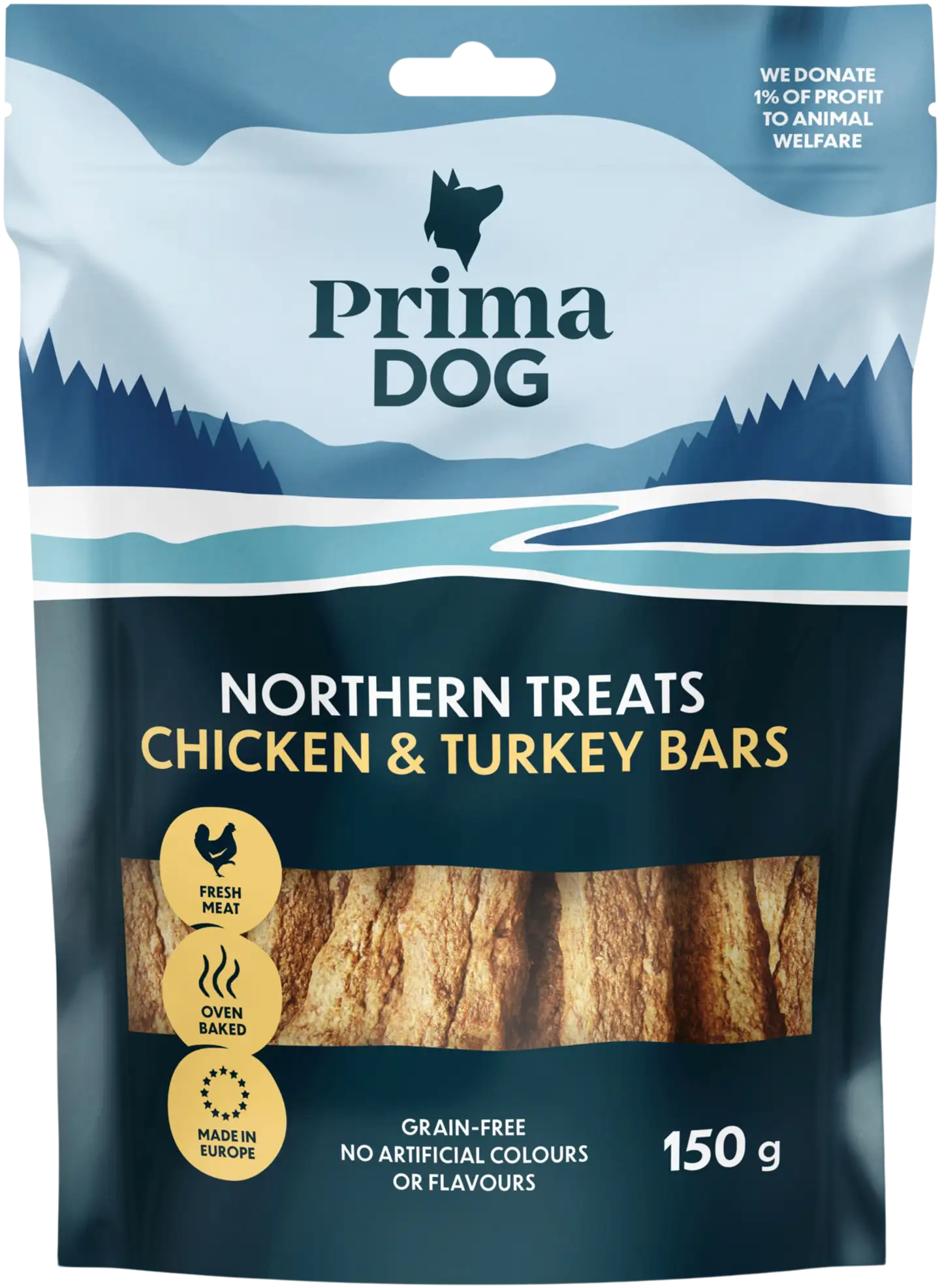 PrimaDog Northern Treats Kana-kalkkunatanko 150 g