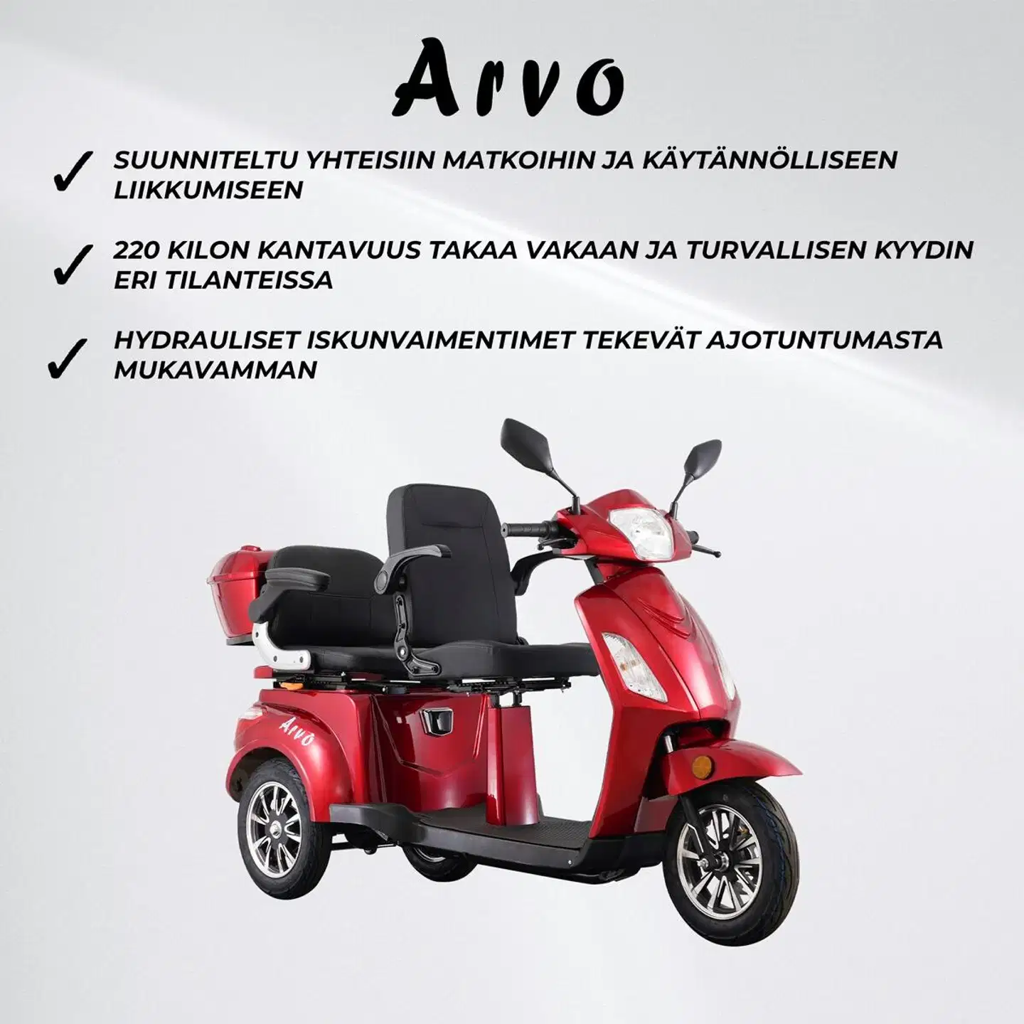 Arvo senioriskootteri x200 2-henkilölle - 3
