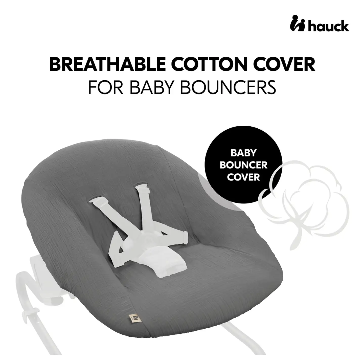Hauck suojapäällinen sitteriin Baby Bouncer tummanharmaa - 11