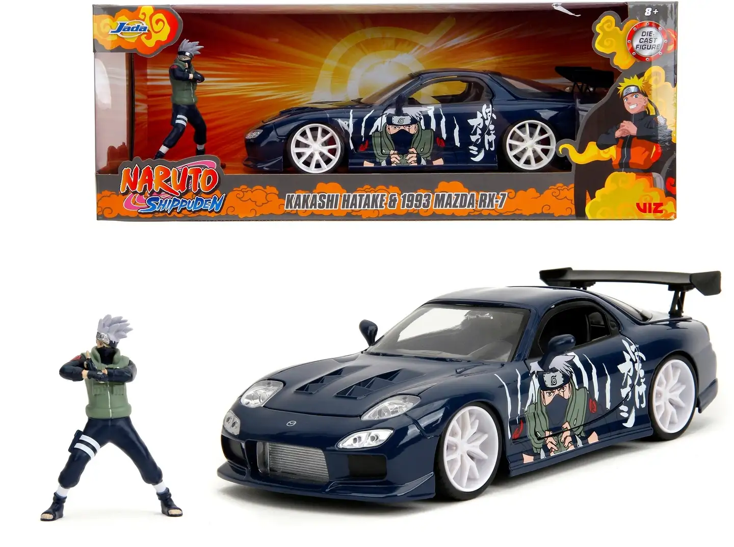 Jada Naruto Shippuden Kakashi Hatake ja 1993 Mazda RX-7, 20 cm, 1:24, die-cast - 1