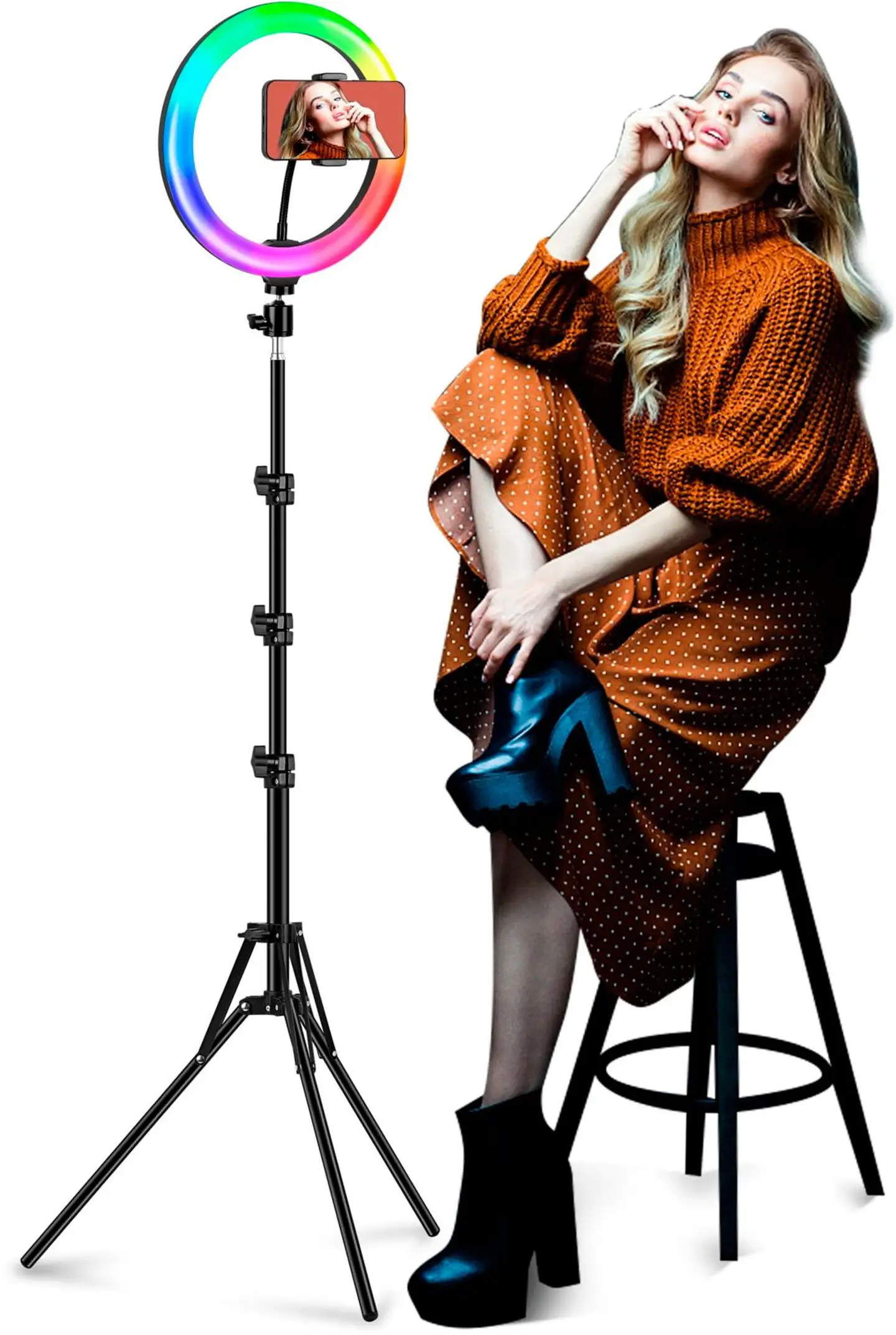 Rengasvalo 26 cm säädettävällä jalalla - 3