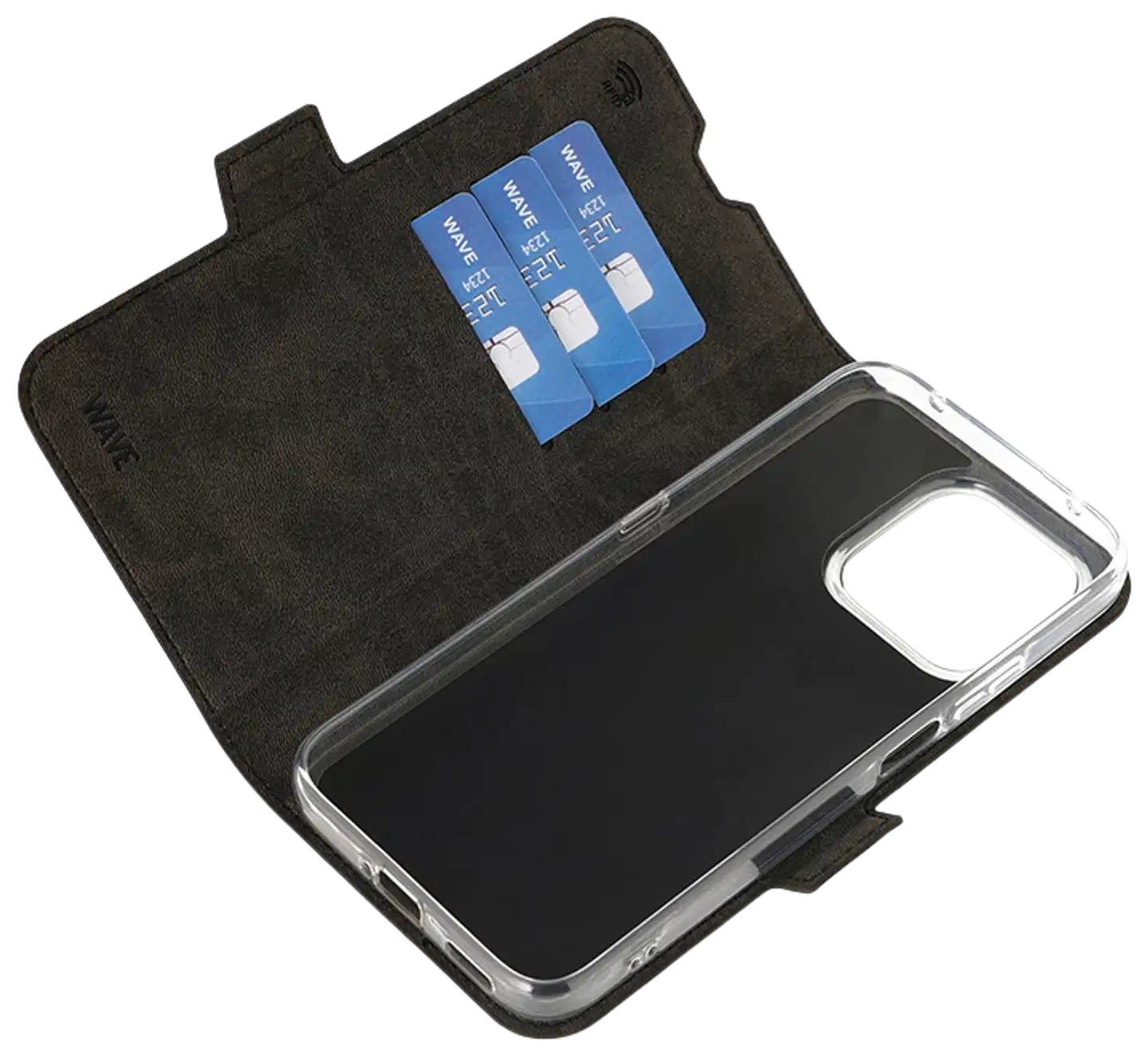 Wave Book Case, Honor 600 Smart 5G, Musta - 4