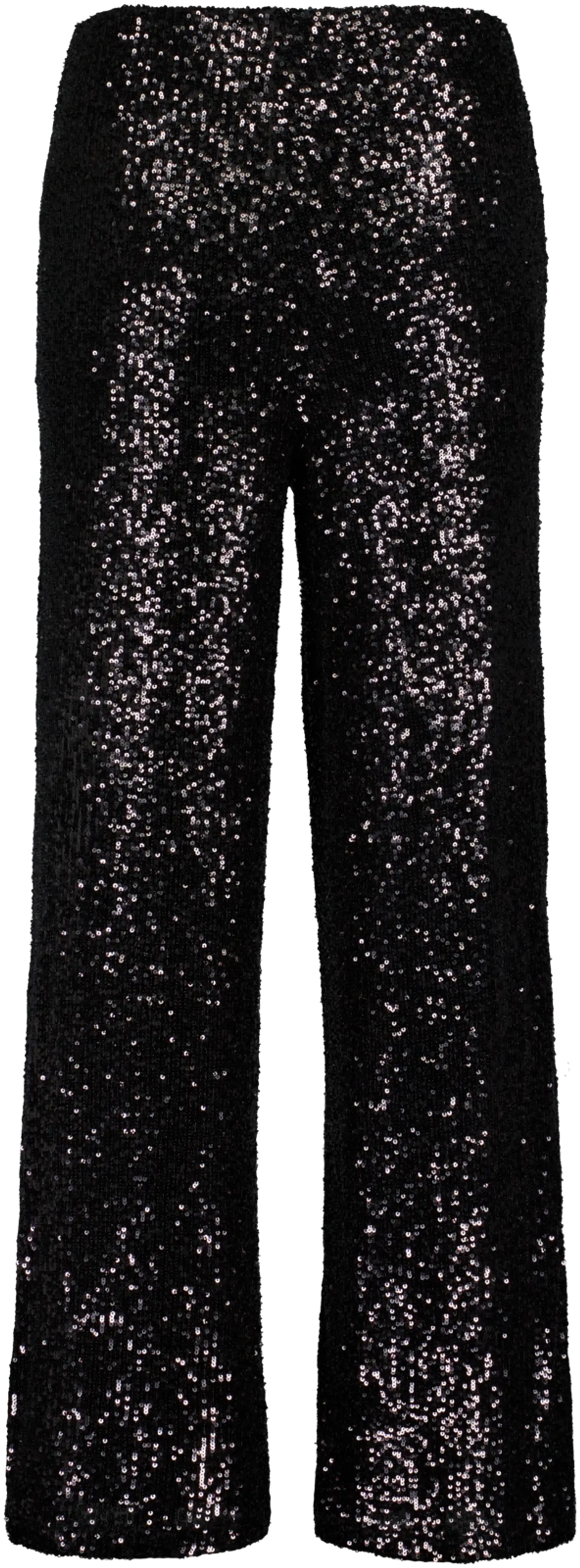 House naisten paljettihousut 222H402529 - Jet Black - 2