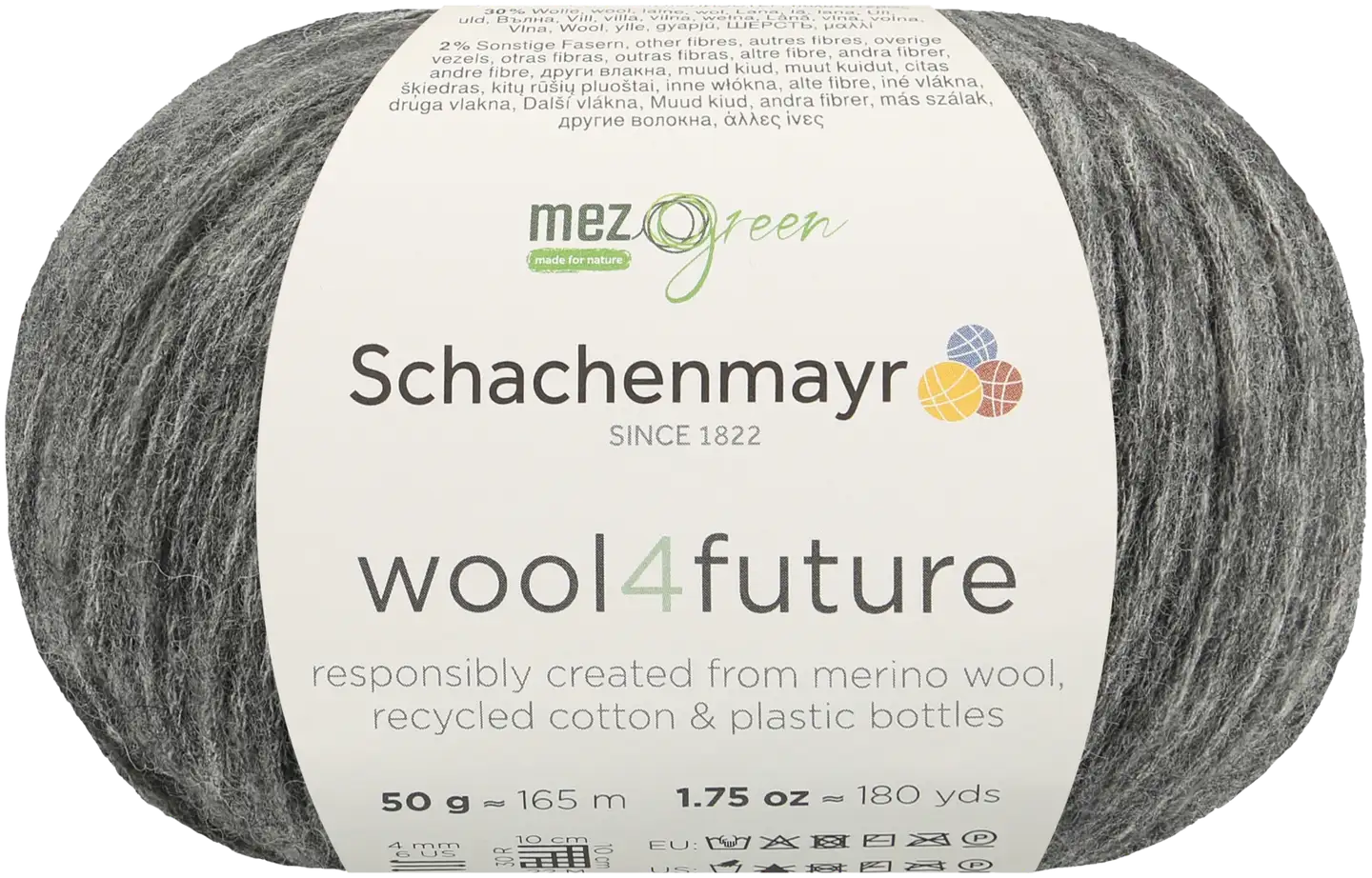 Schachenmayr neulelanka Wool4future 50g antrasiitin harmaa - 1