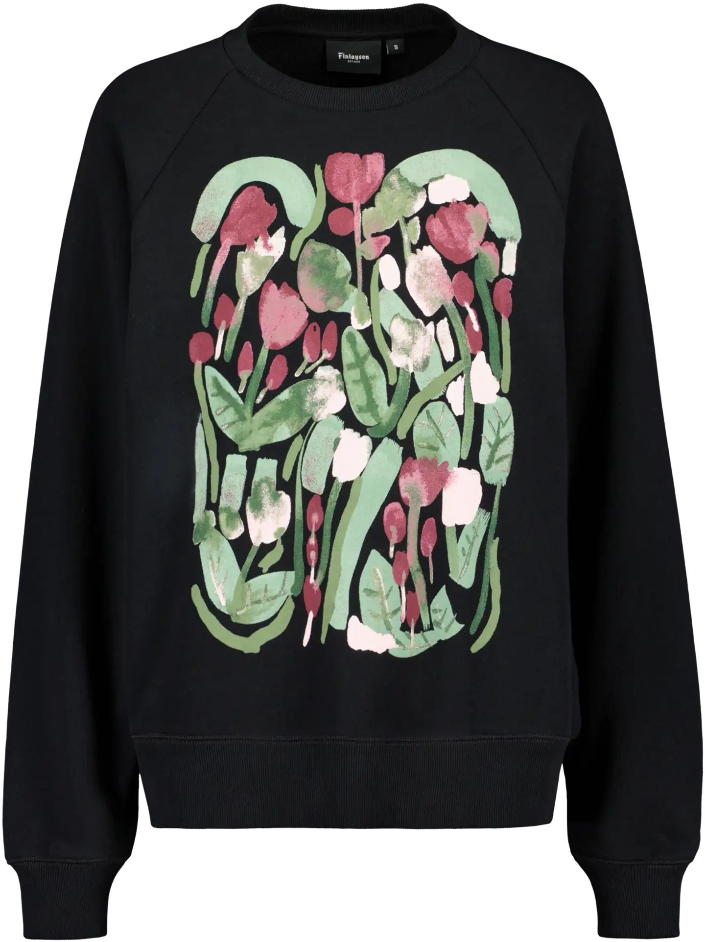 Finlayson naisten collegepaita Kumpula - Black Print - 1