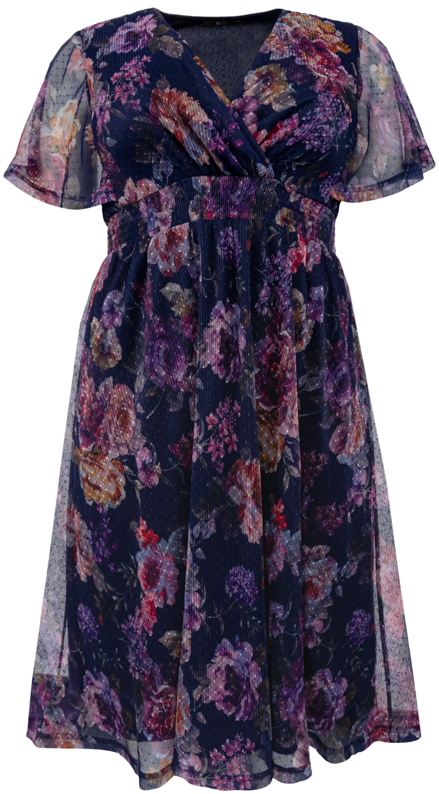 House naisten lyhyt kukkamekko 218HP09526, D-mitoitus - Flower aop - 1