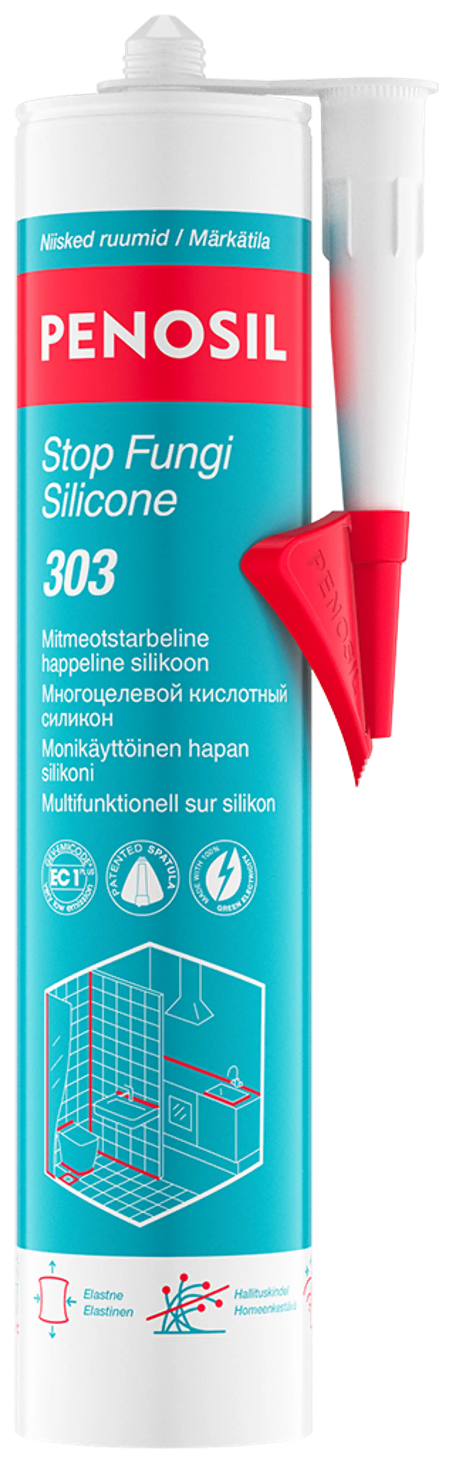 Penosil silikonitiiviste Stop Fungi 300 ml valkoinen