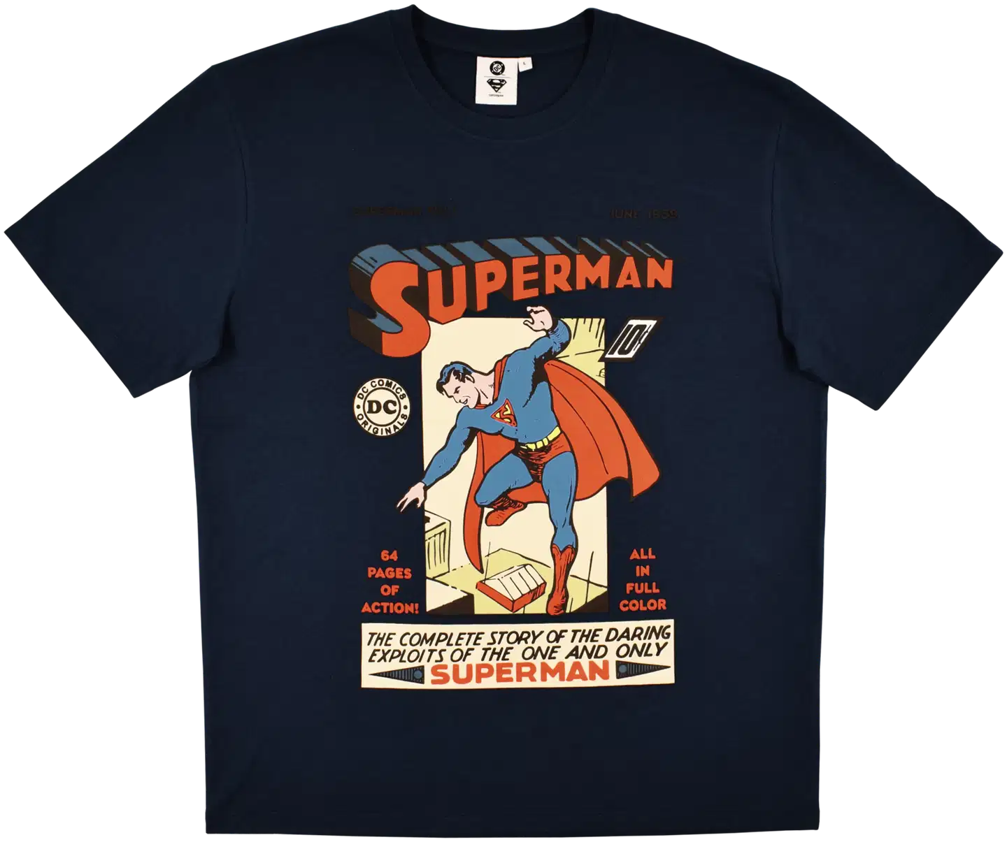 Superman miesten printti T-paita AKO-SUMN-6 - Tummansininen