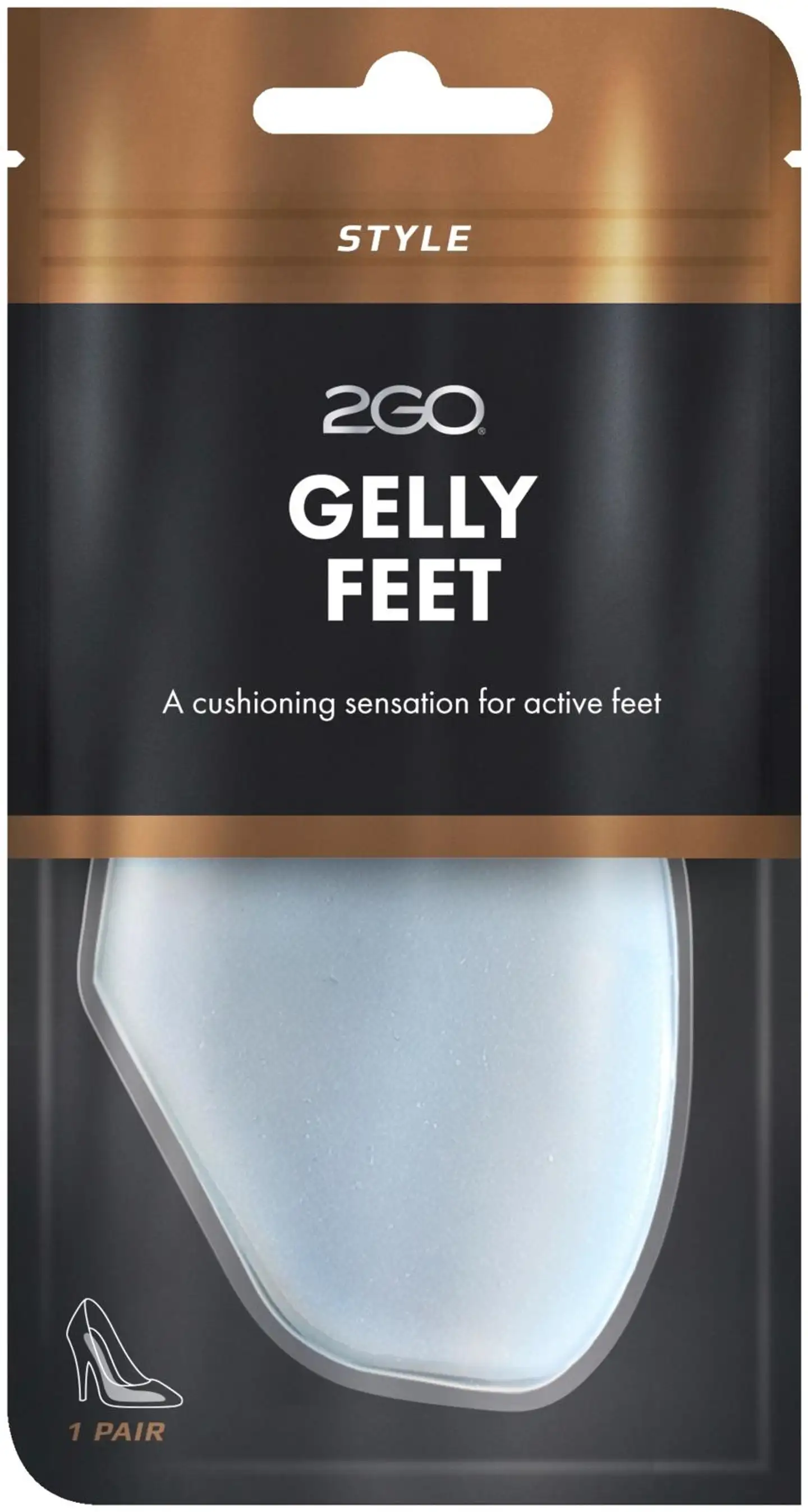 2GO geelipäkiäpehmuste Gelly Feet yksi koko