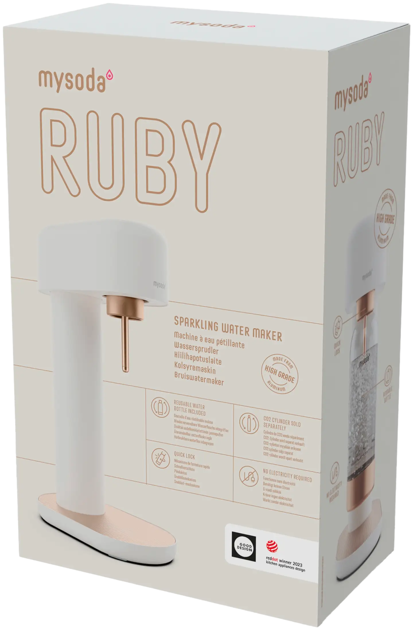Mysoda Ruby 2 White Copper hiilihapotuslaite - 4