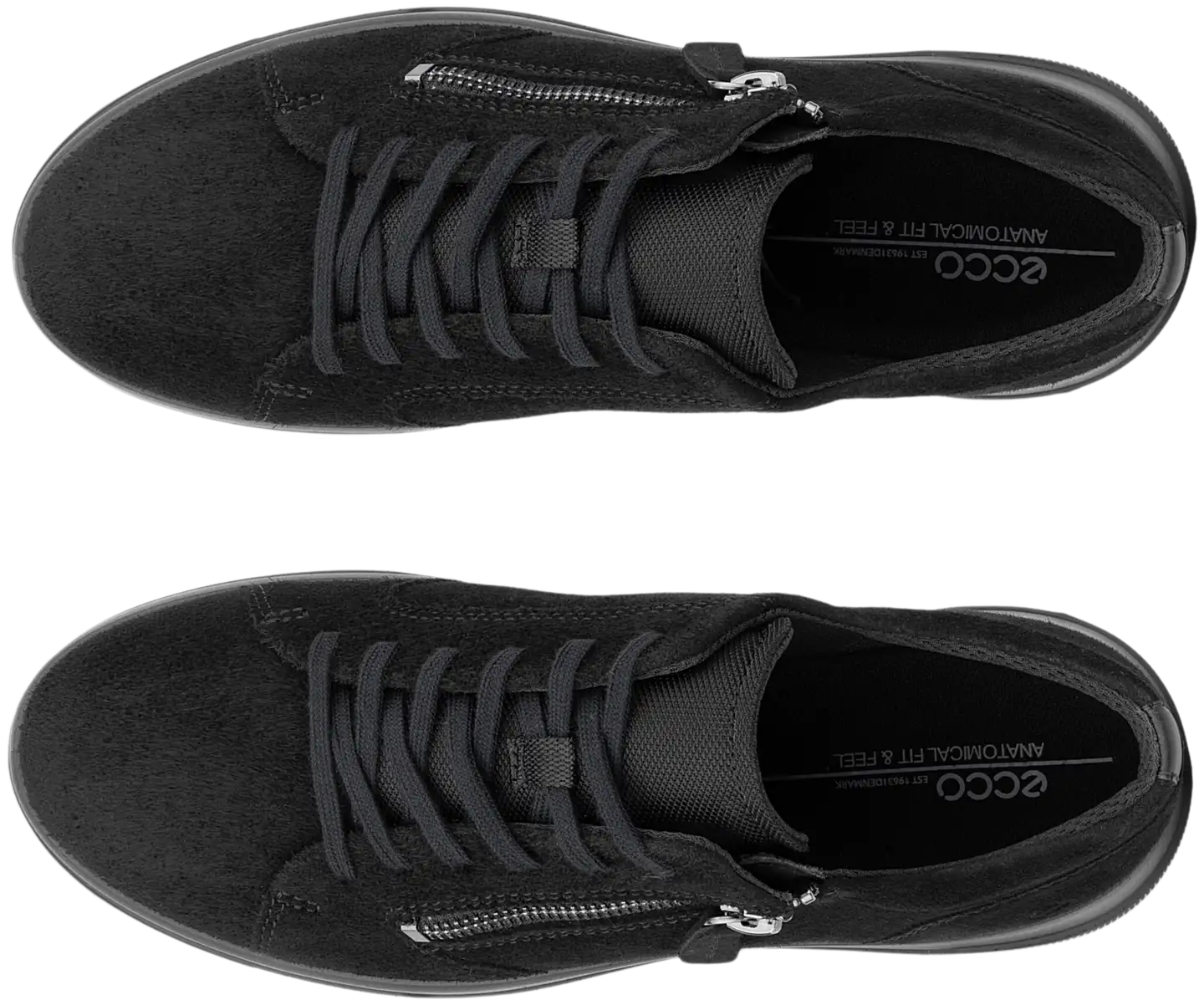 Ecco naisten kävelykenkä Move ZIP tennari - Black/Cravel - 8