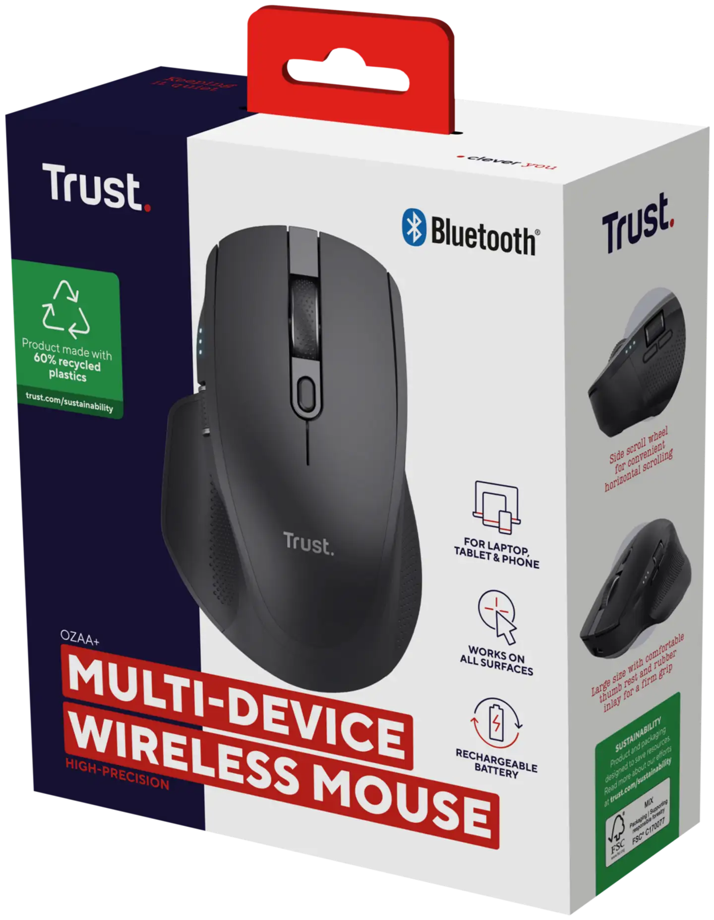 Trust Ozaa+ langaton hiiri musta - 7